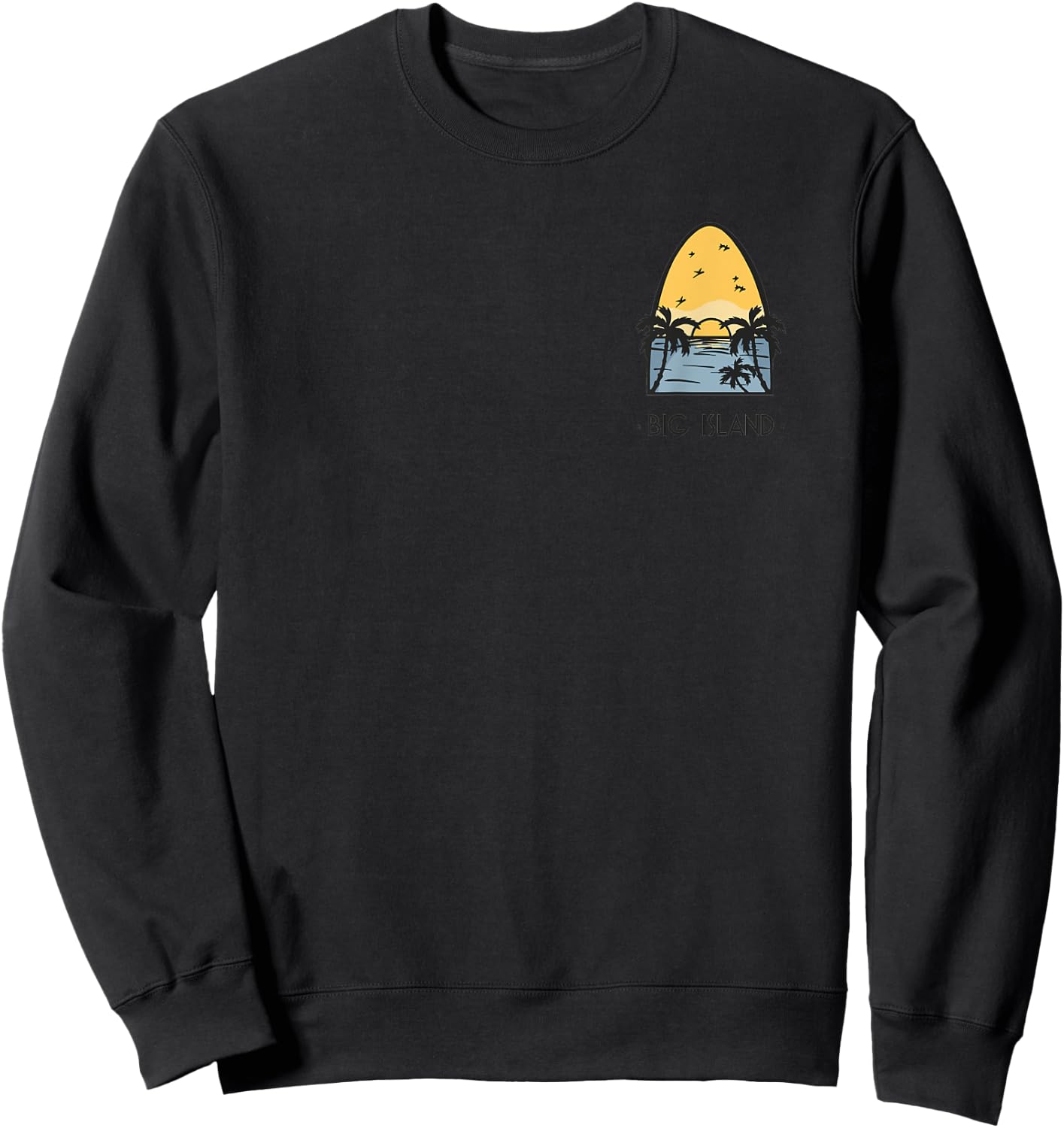 Big Island Vintage Surf Merch Sweatshirt - Sweatshirt | Black