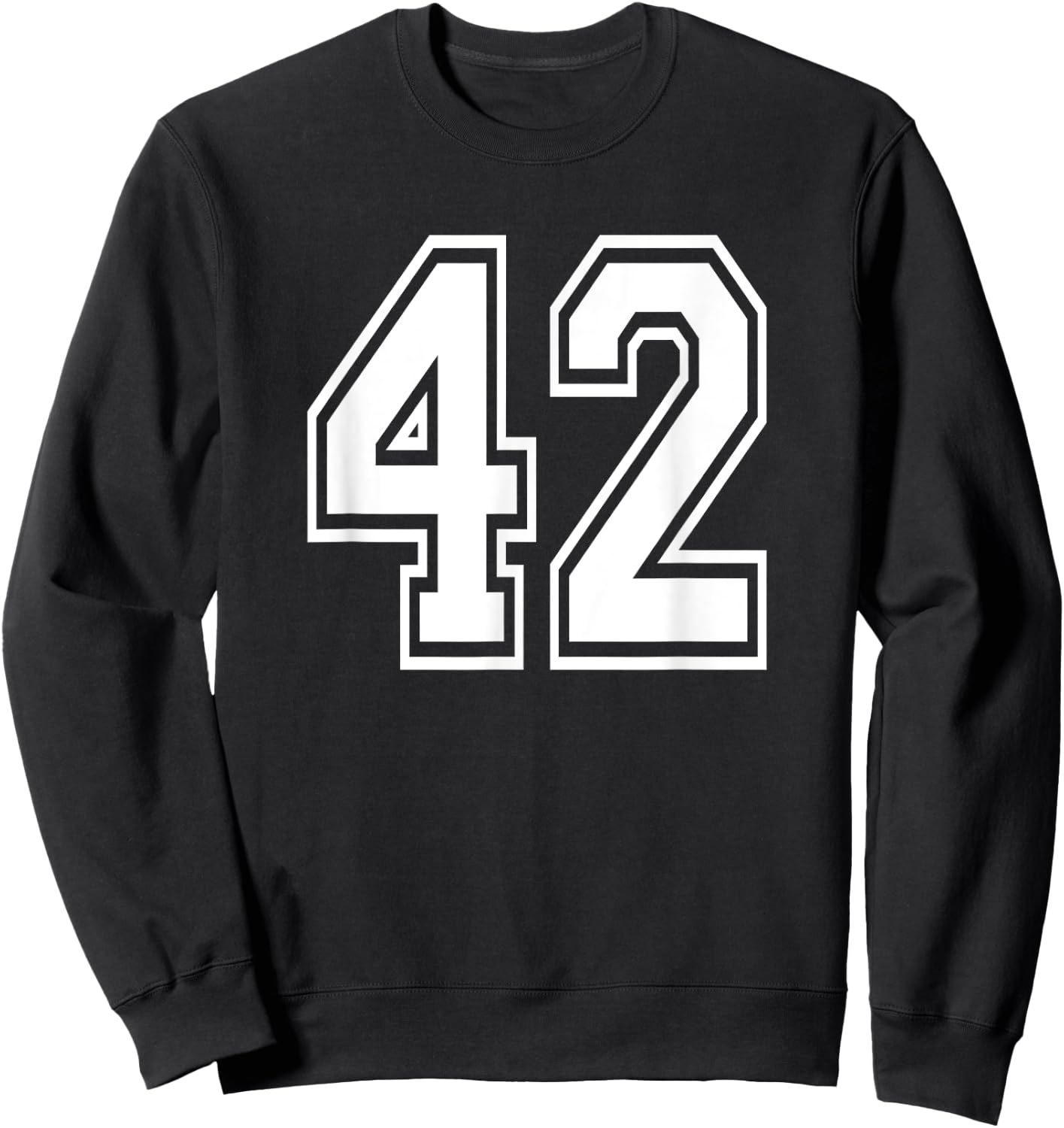 Number 42 Birthday Gift Sports Player Team Numbered Jersey Sweatshirt - Sweatshirt | Black