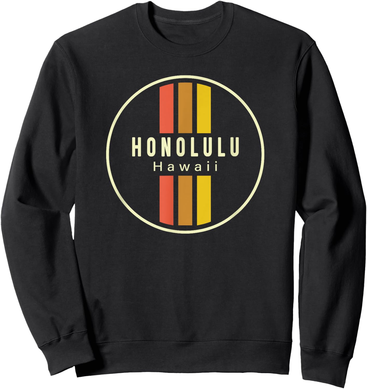 Retro Honolulu Hawaii Sweatshirt - Sweatshirt | Black