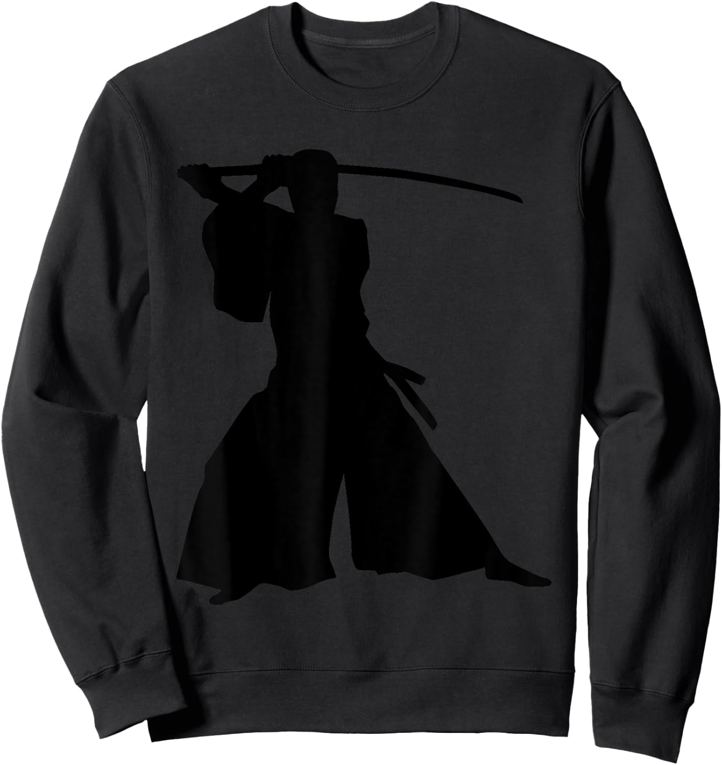Samurai Silhouette Japanese Warrior Shogun Military Nobility Sweatshirt - Sweatshirt | Black