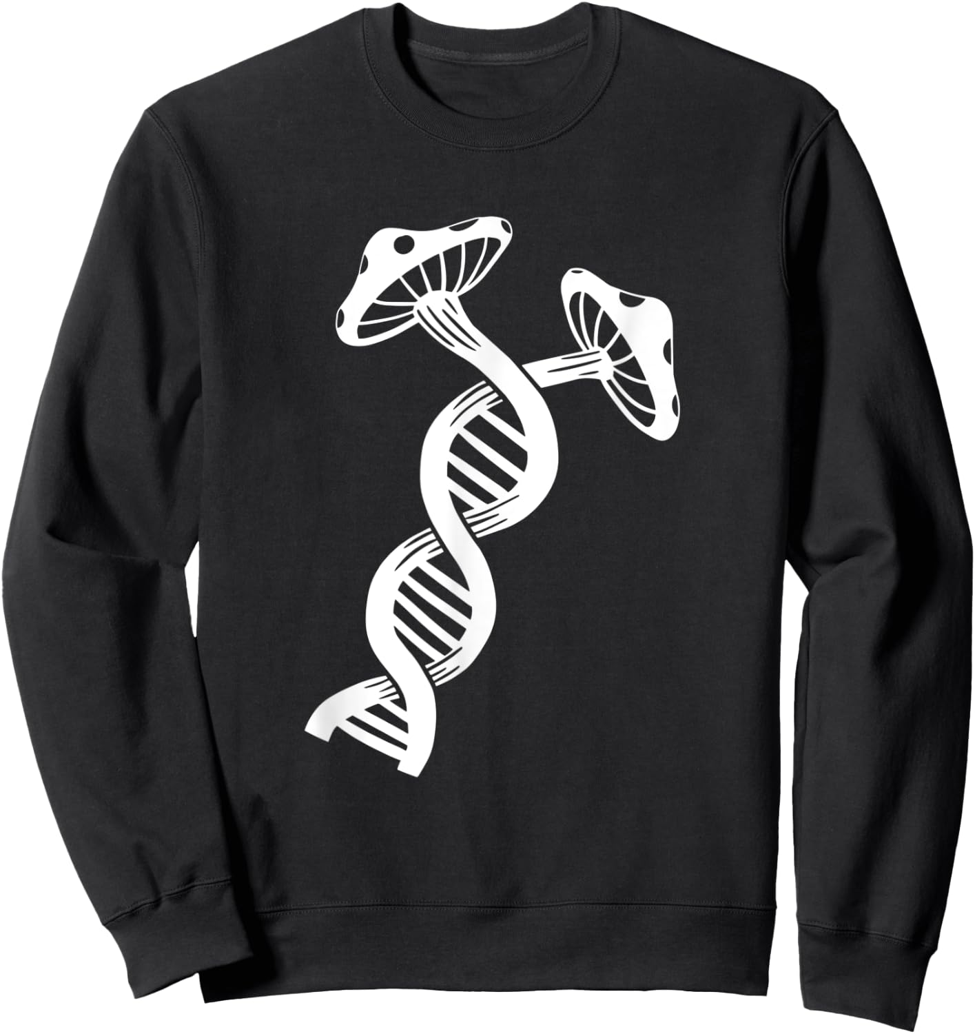 Mushrooms DNA - Vegan Fungus Fungi Hunting - Mushroom Sweatshirt - Sweatshirt | Black