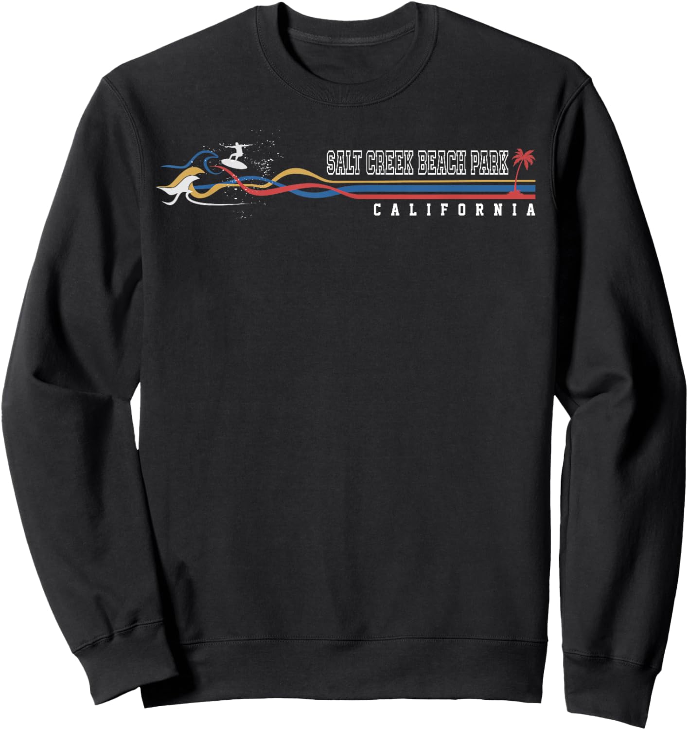 Salt Creek Beach Park California Men Women Surfboarder Sweatshirt - Sweatshirt | Black