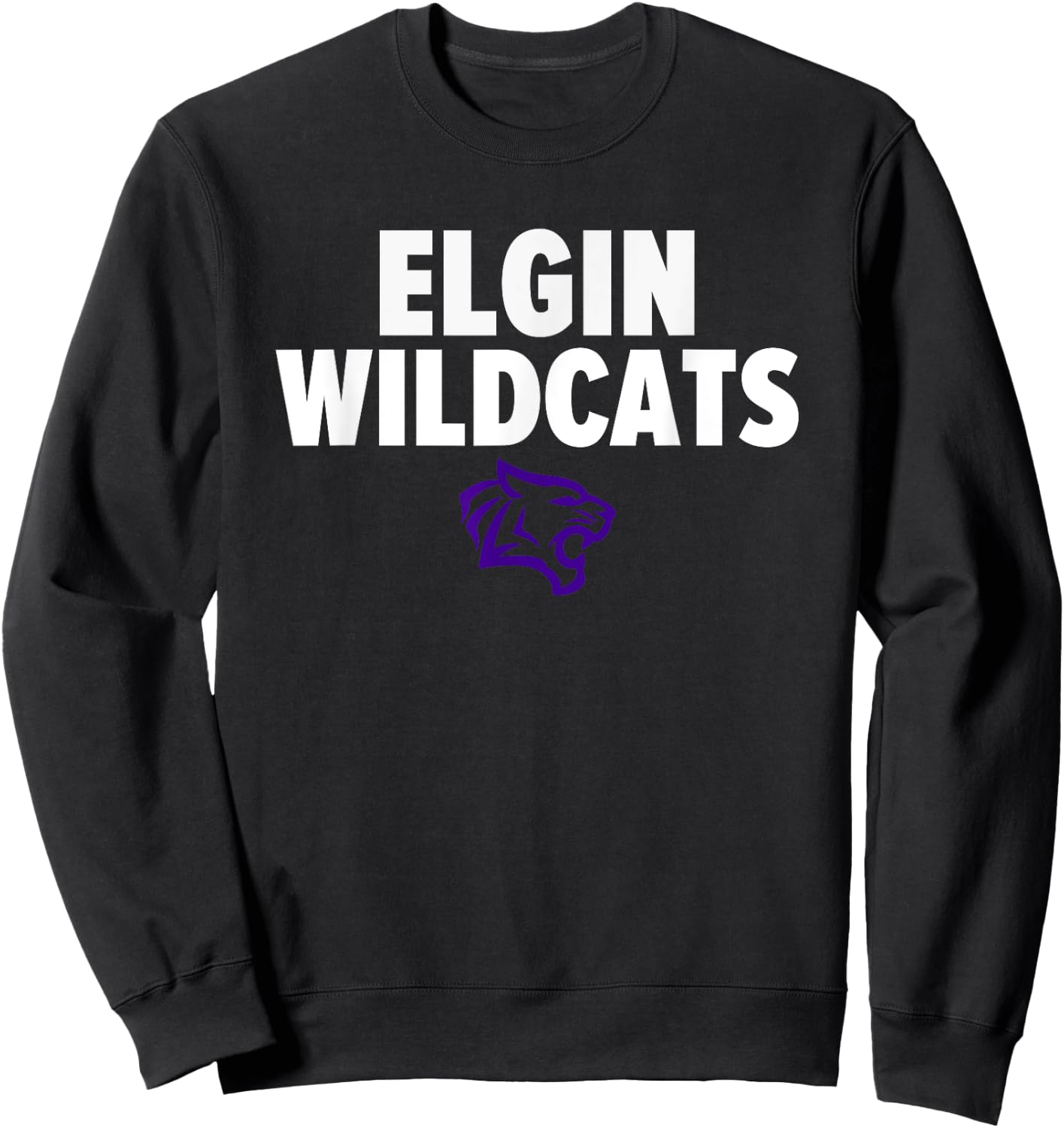 Elgin Wildcats Logo Bold HS Sweatshirt - Sweatshirt | Black