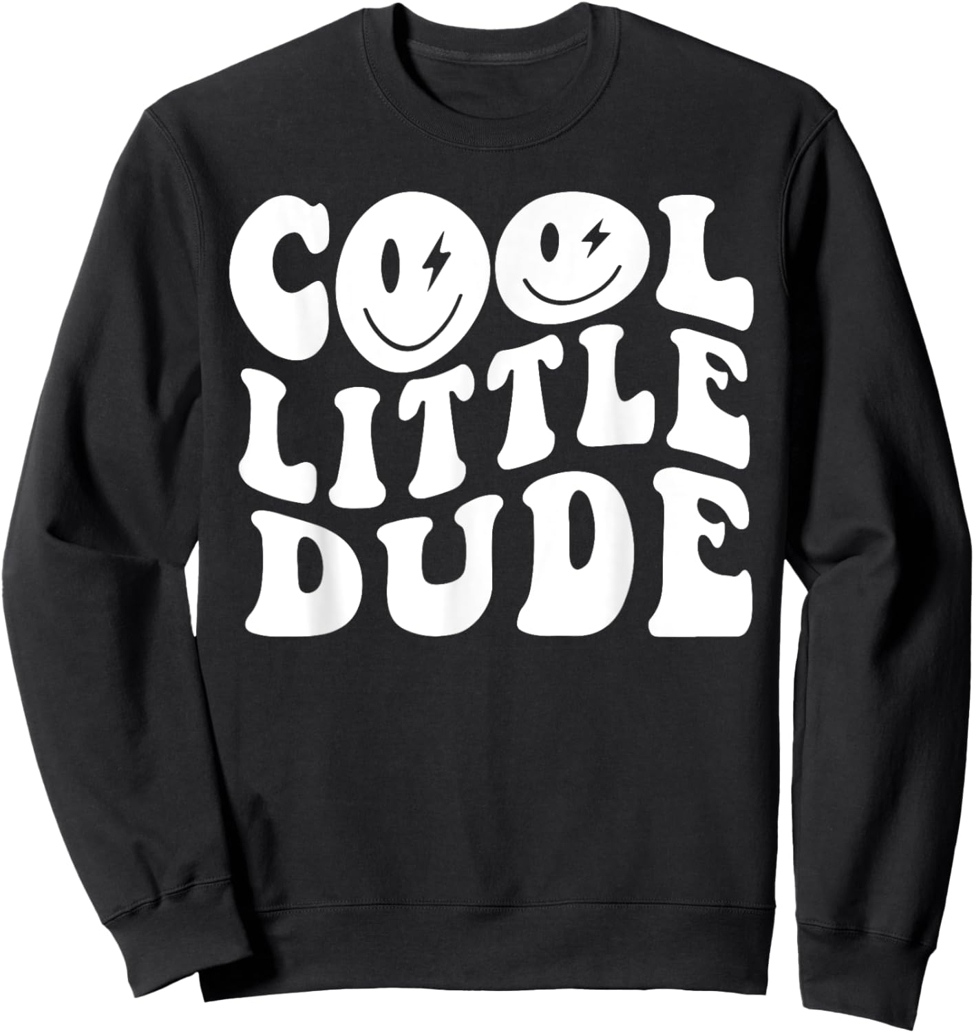 Boys Girls Cool Little Dude Toddler Children Kids Funny Sweatshirt - Sweatshirt | Black