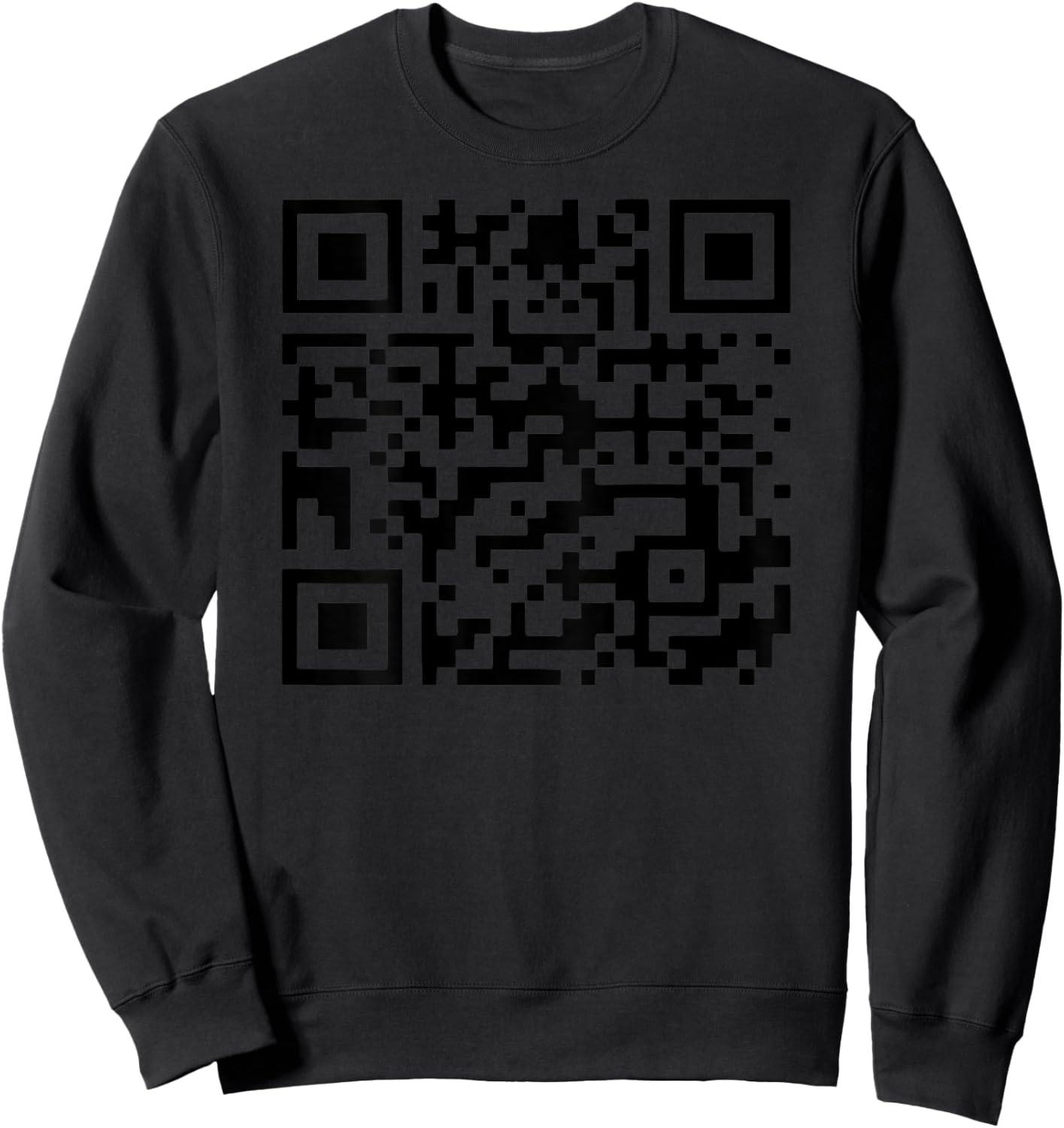 Funny QR President Trump Dance Code (on back) Sweatshirt - Sweatshirt | Black