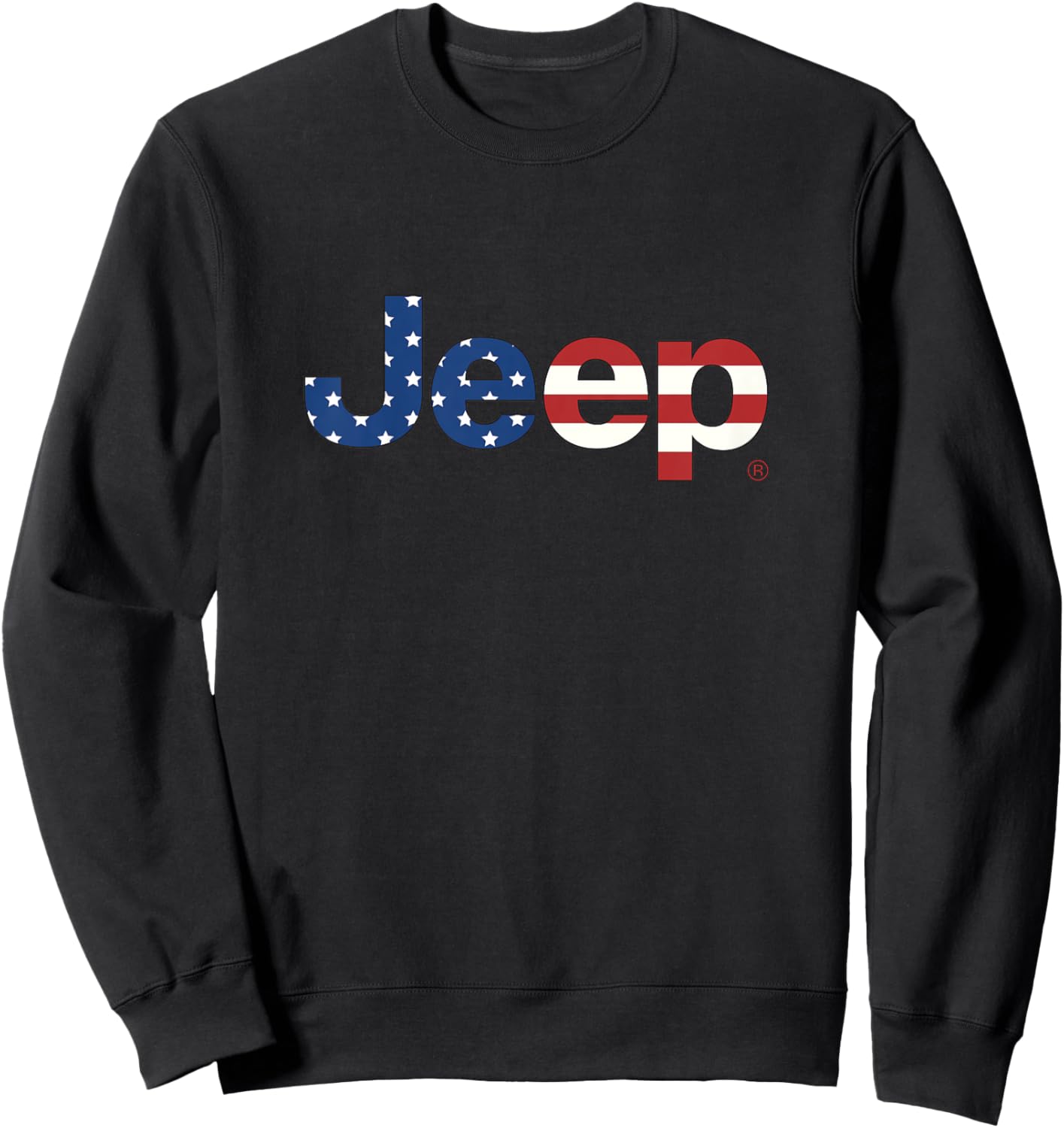 Kids Jeep Flag Wordmark Logo Officially Licensed Sweatshirt - Sweatshirt | Black