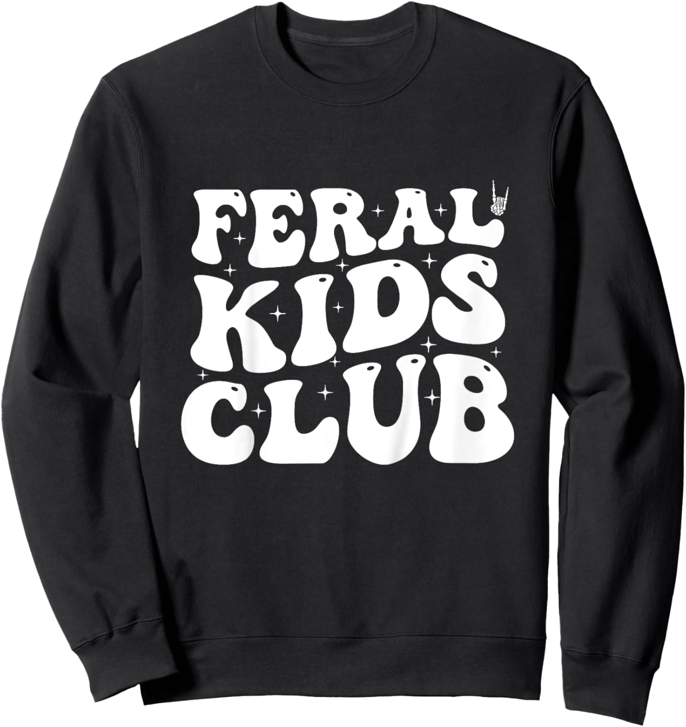Kids Funny Feral Kids Club Sweatshirt - Sweatshirt | Black