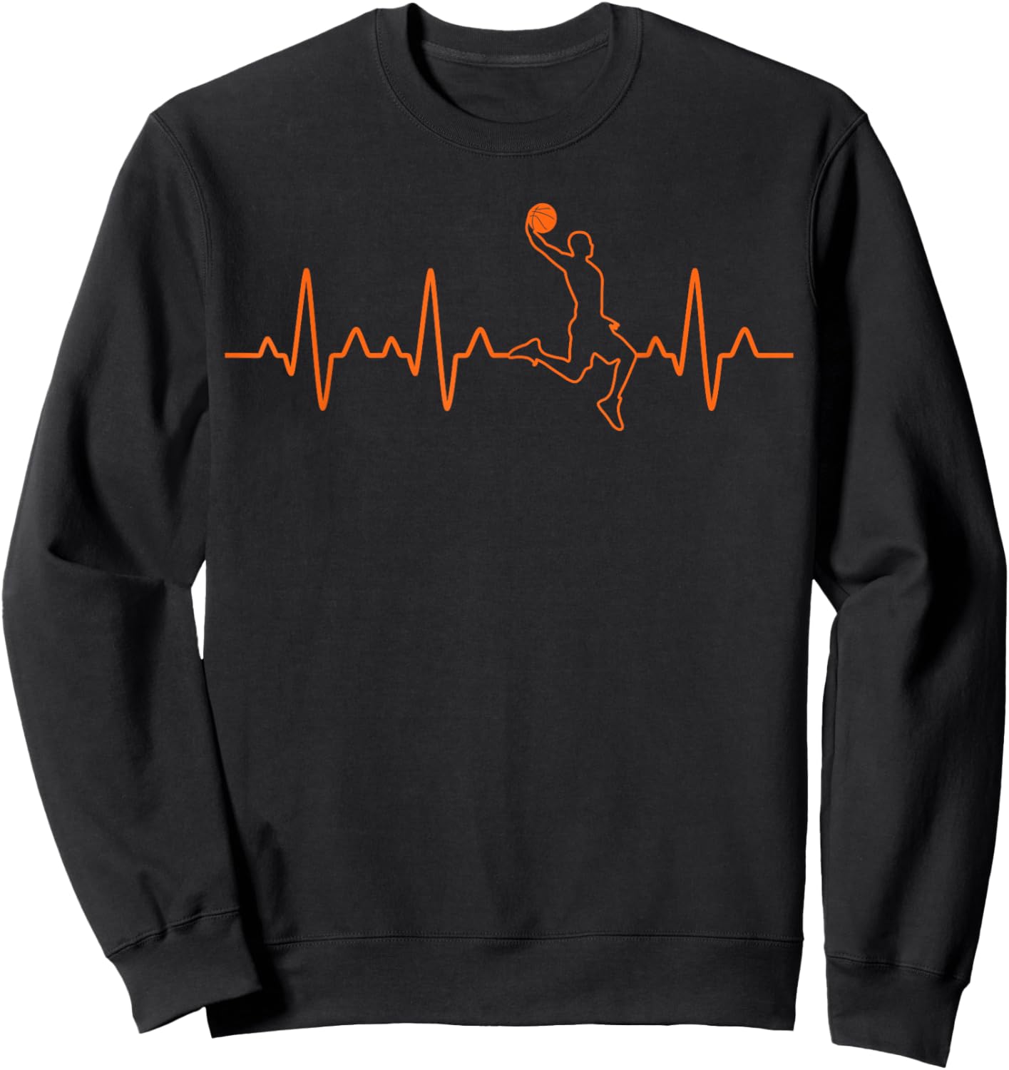Basketball Heartbeat Player BBall Coach Gift & Boys Sweatshirt - Sweatshirt | Black