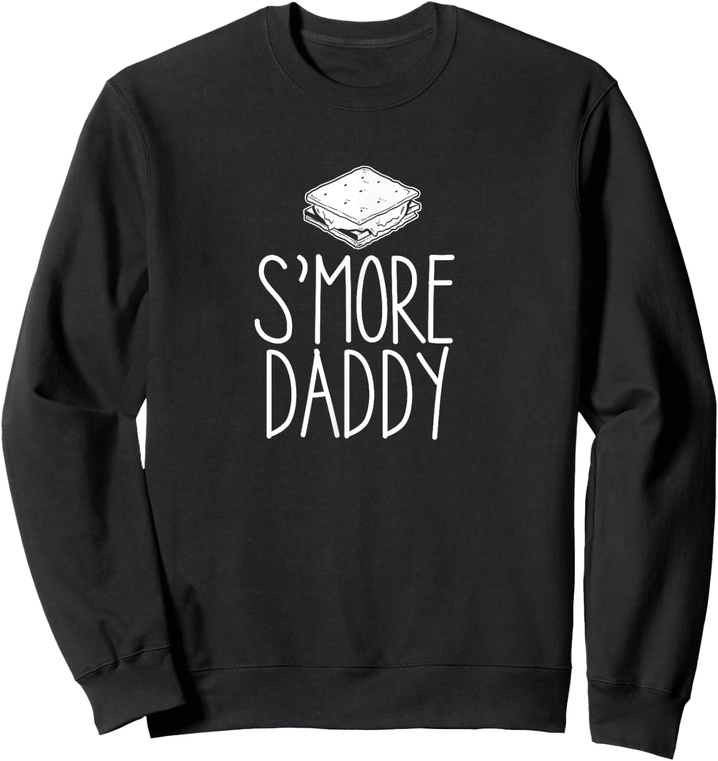 S'more Daddy Funny Camping Dad Sweatshirt - Sweatshirt | Black