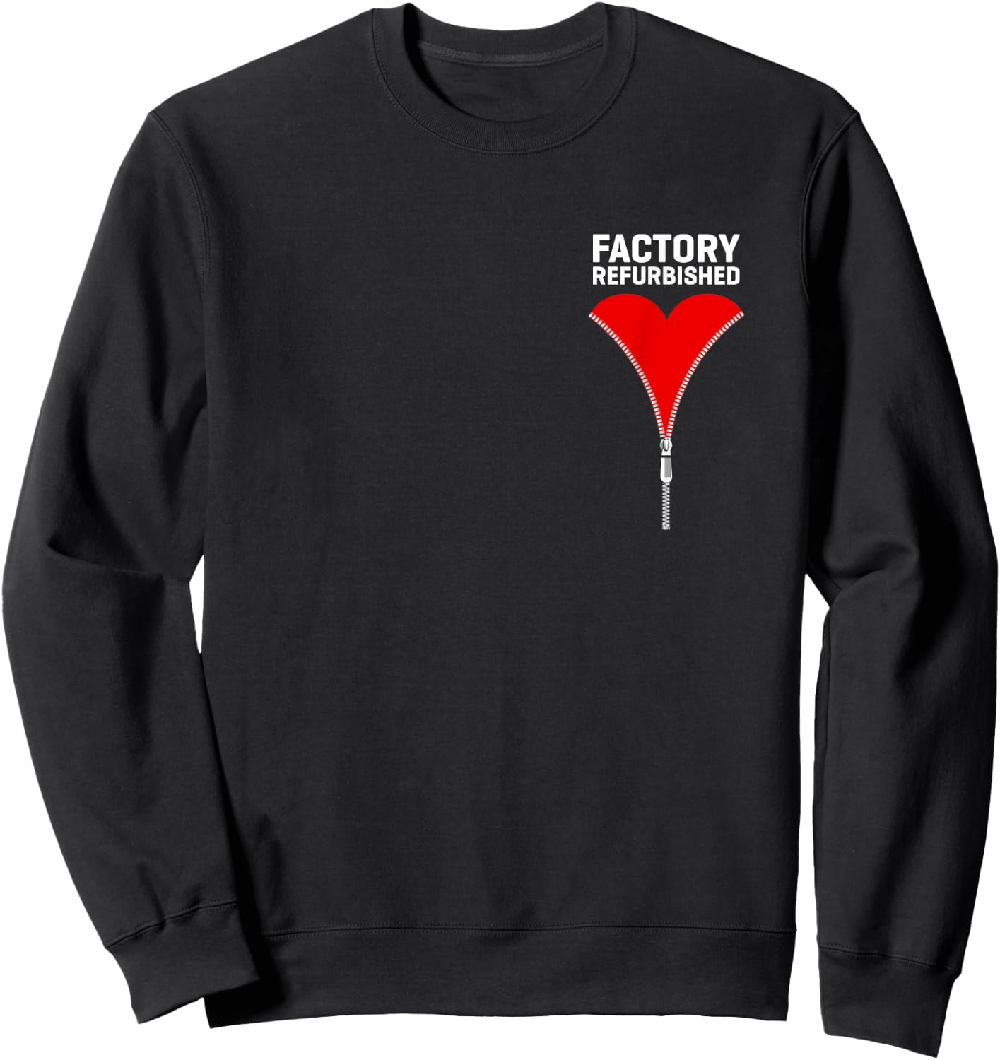 Factory Refurbished Heart Surgery Zipper Club Sweatshirt - Sweatshirt | Black