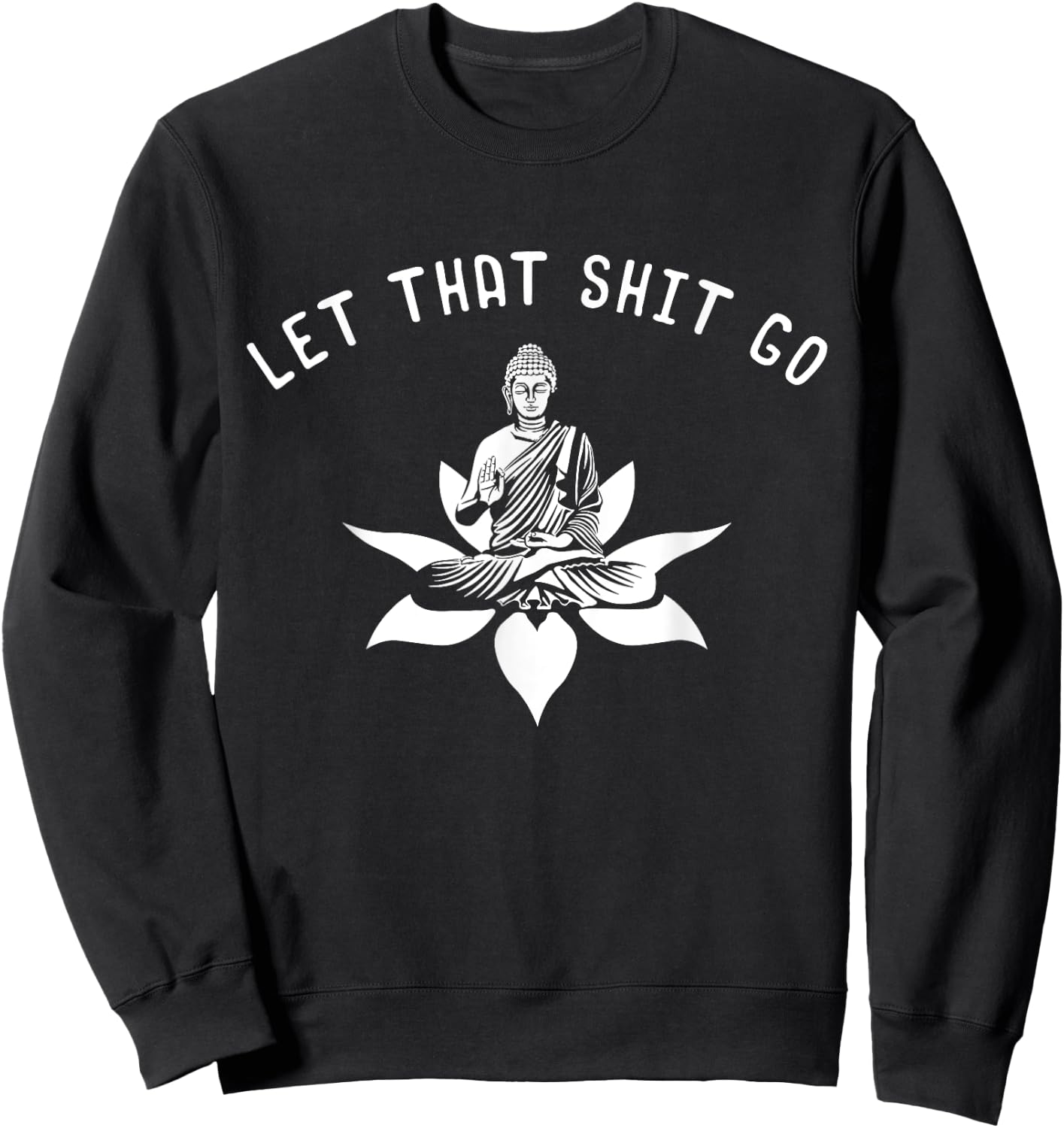 Buddhist Gift Lotus Flower Meditation Spiritual Sweatshirt - Sweatshirt | Black