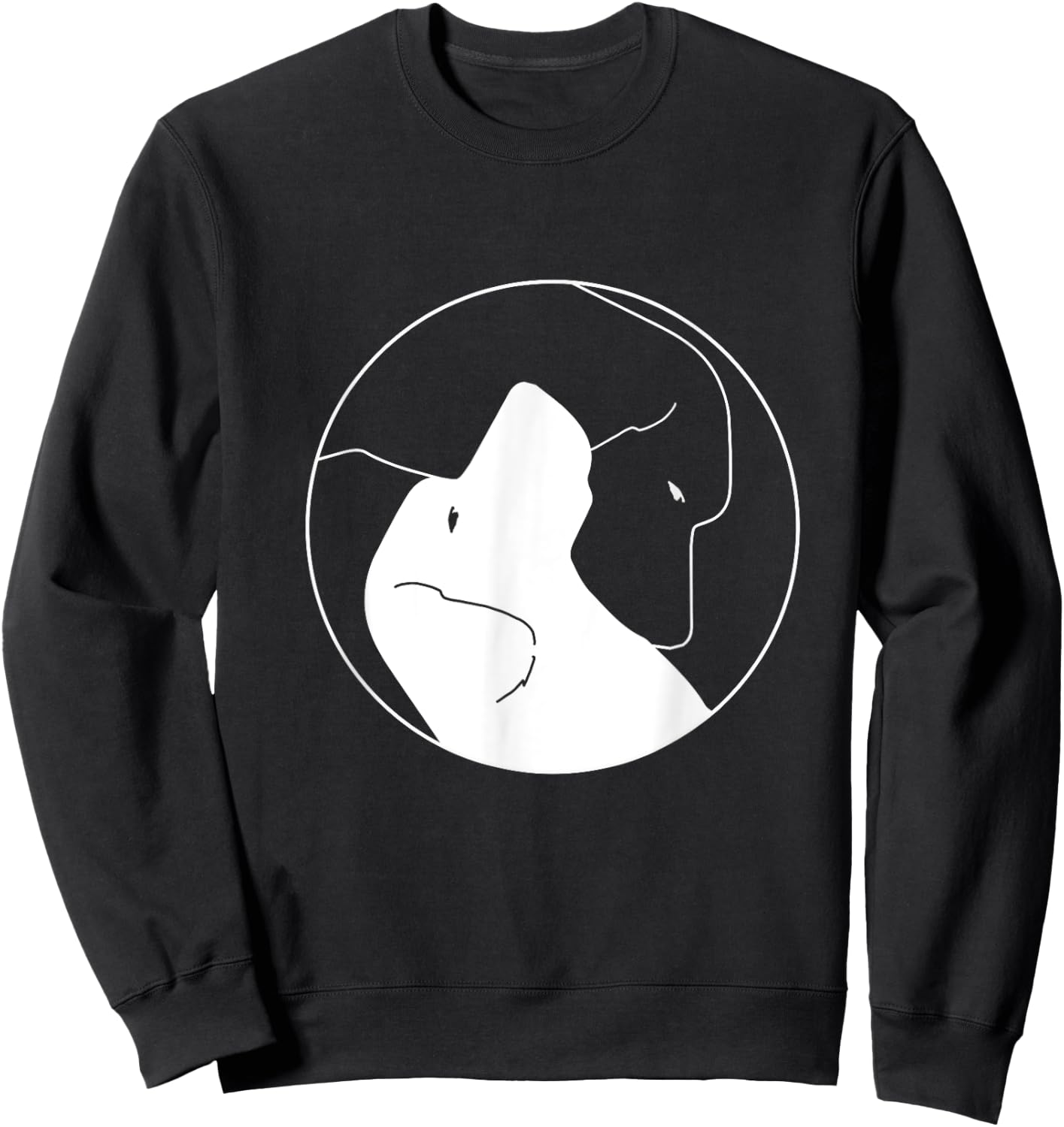Labrador Yin Yang Dog Lover Labrador Graphic Sweatshirt - Sweatshirt | Black