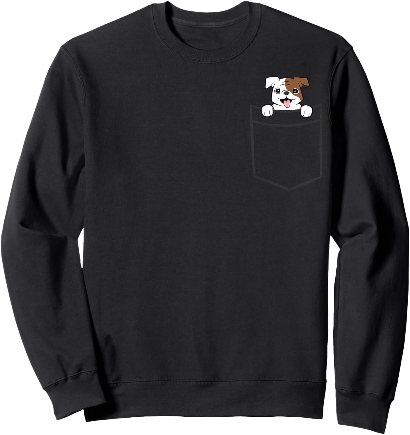 English Bulldog In The Pocket Cute English Bulldog Sweatshirt - Sweatshirt | Black