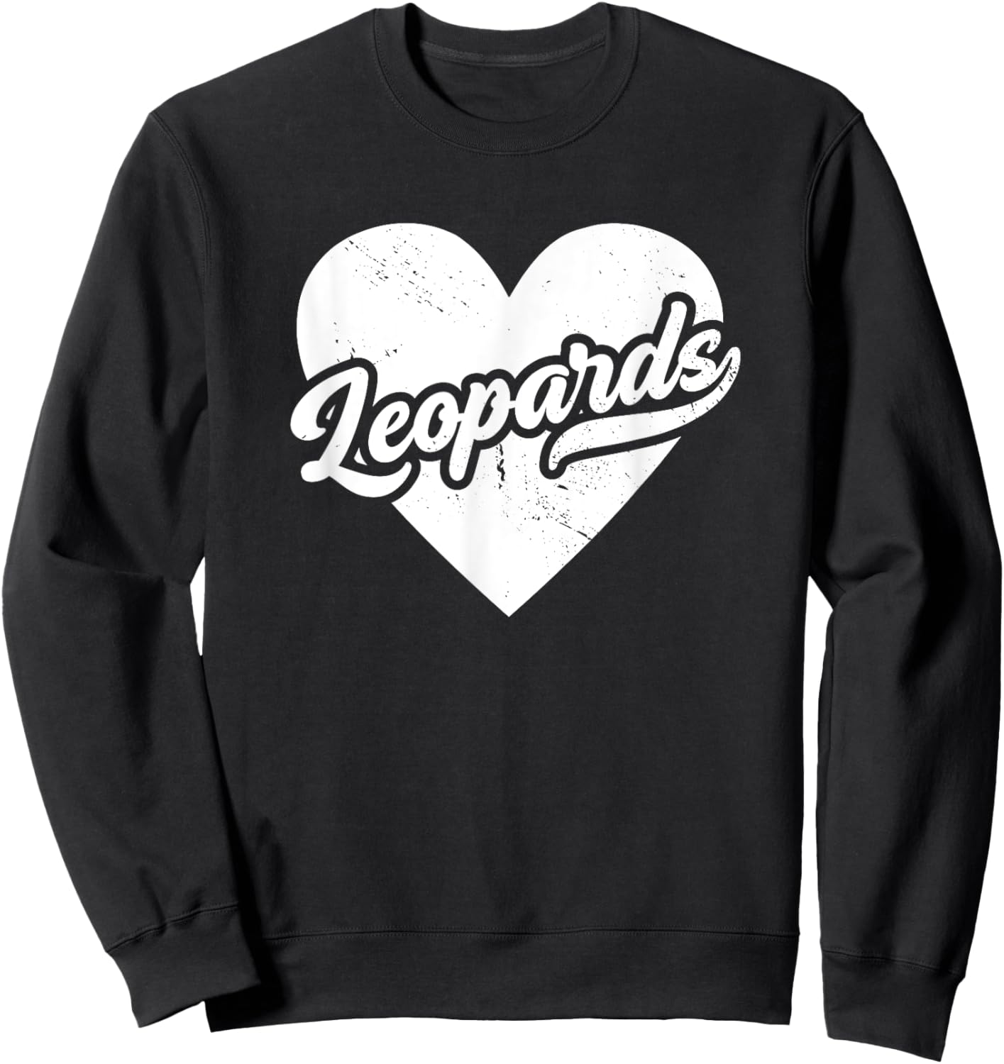 Vintage Leopards High School Spirit Go Leopards Love Sweatshirt - Sweatshirt | Black