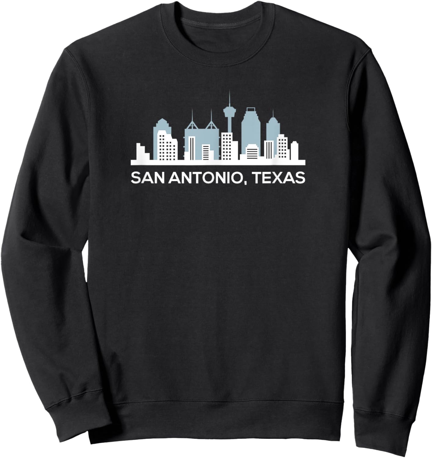 San Antonio Texas Skyline Design for proud San Antonian Sweatshirt - Sweatshirt | Black
