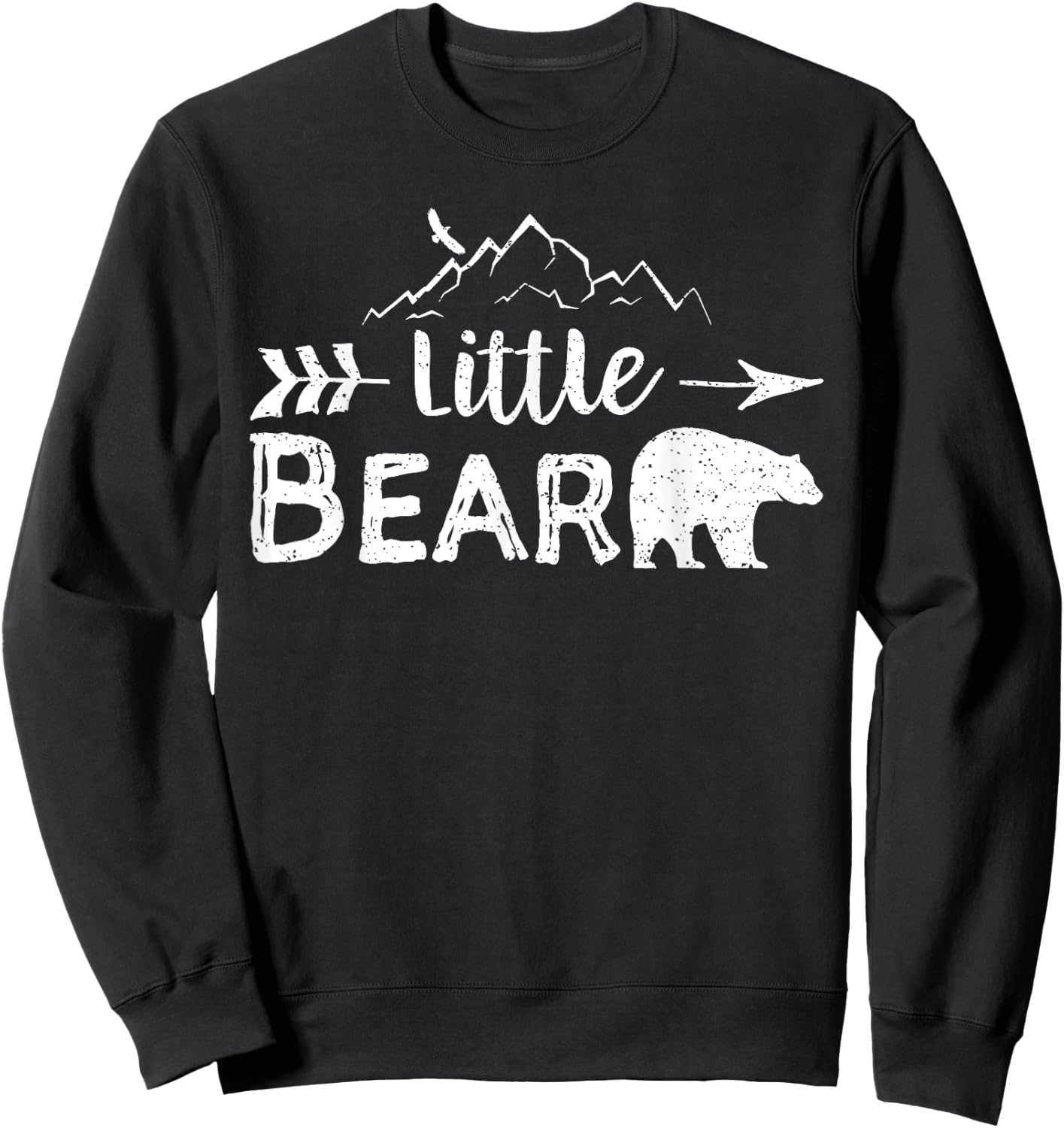 Little Bear Shirt Matching Family Mama Papa Bear Camping Sweatshirt - Sweatshirt | Black