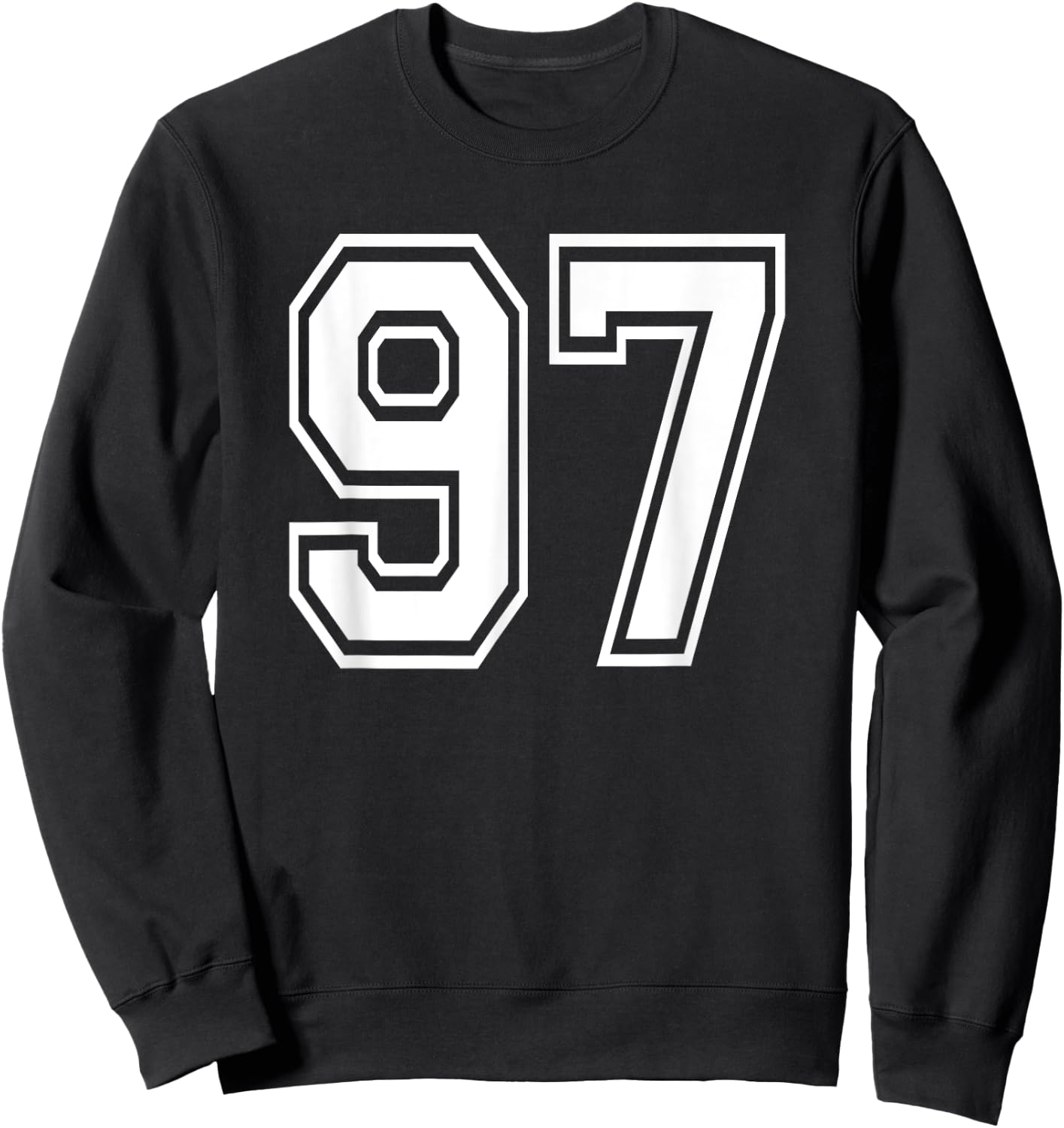 Number 97 97th Birthday Gift Player Team Numbered Jersey Sweatshirt - Sweatshirt | Black