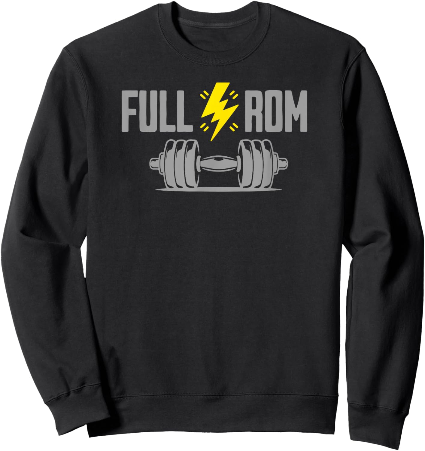 Full Rom Fitness Bodybuilding Gym Sweatshirt - Sweatshirt | Black