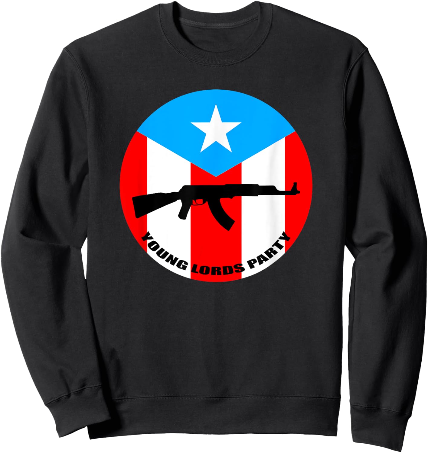 Young Lords Shirt Puerto Rican Flag Logo Gift Sweatshirt - Sweatshirt | Black