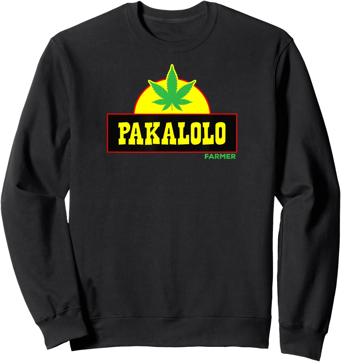 Pakalolo Hawaiian Farmer Pot Leaf Shirt Sweatshirt - Sweatshirt | Black