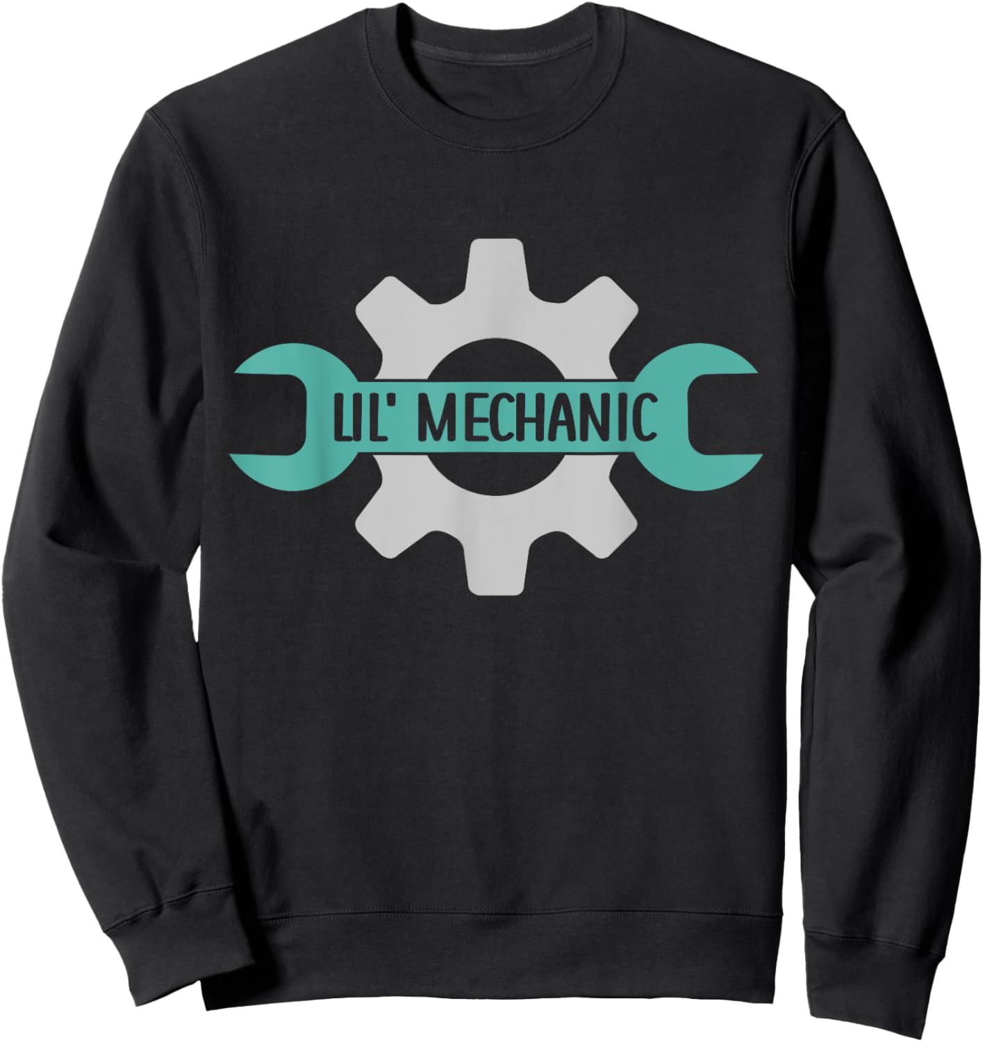 Kids Lil' Mechanic Kids Mechanic Dad Kids Mechanic Sweatshirt - Sweatshirt | Black