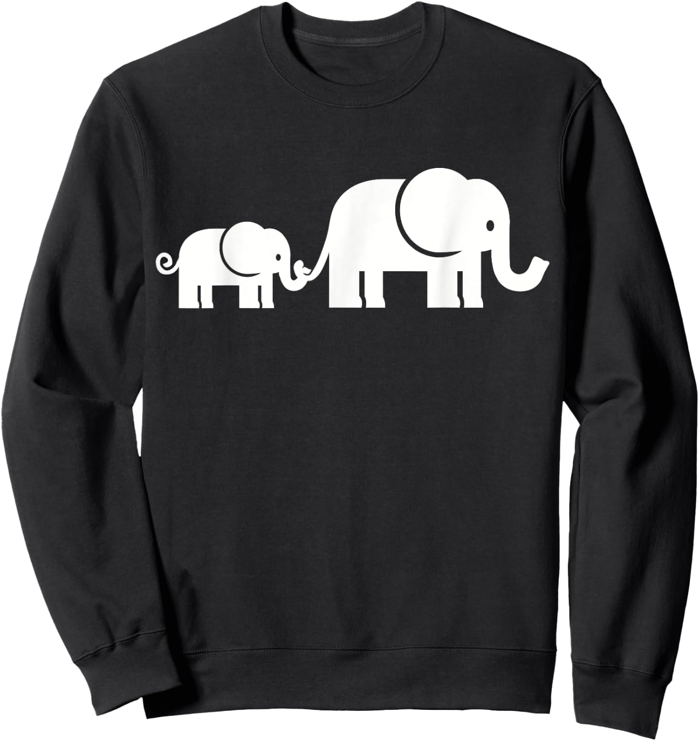 Elephant family Sweatshirt - Sweatshirt | Black