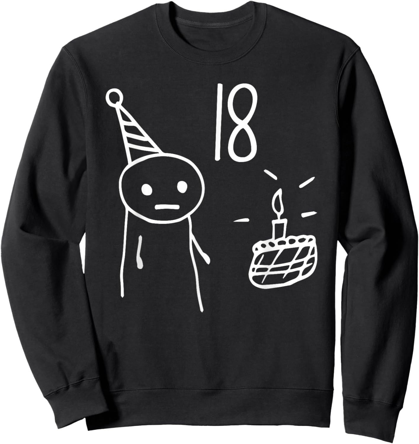 Adult 18th Birthday Party Funny For 18 Years Old Teens Sweatshirt - Sweatshirt | Black