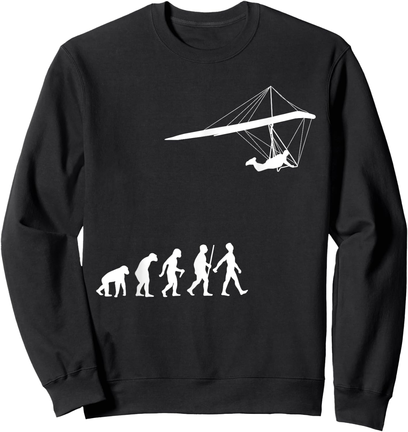 Best Hang Glider Art Women Hang Glide Hang Gliding Sweatshirt - Sweatshirt | Black