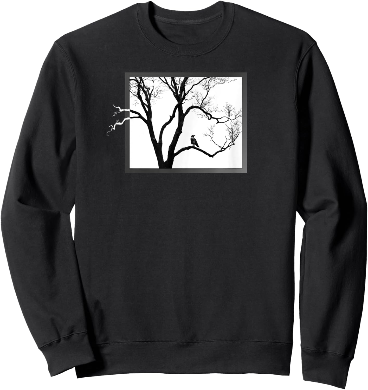 Crow in the Tree - Gift Sweatshirt - Sweatshirt | Black