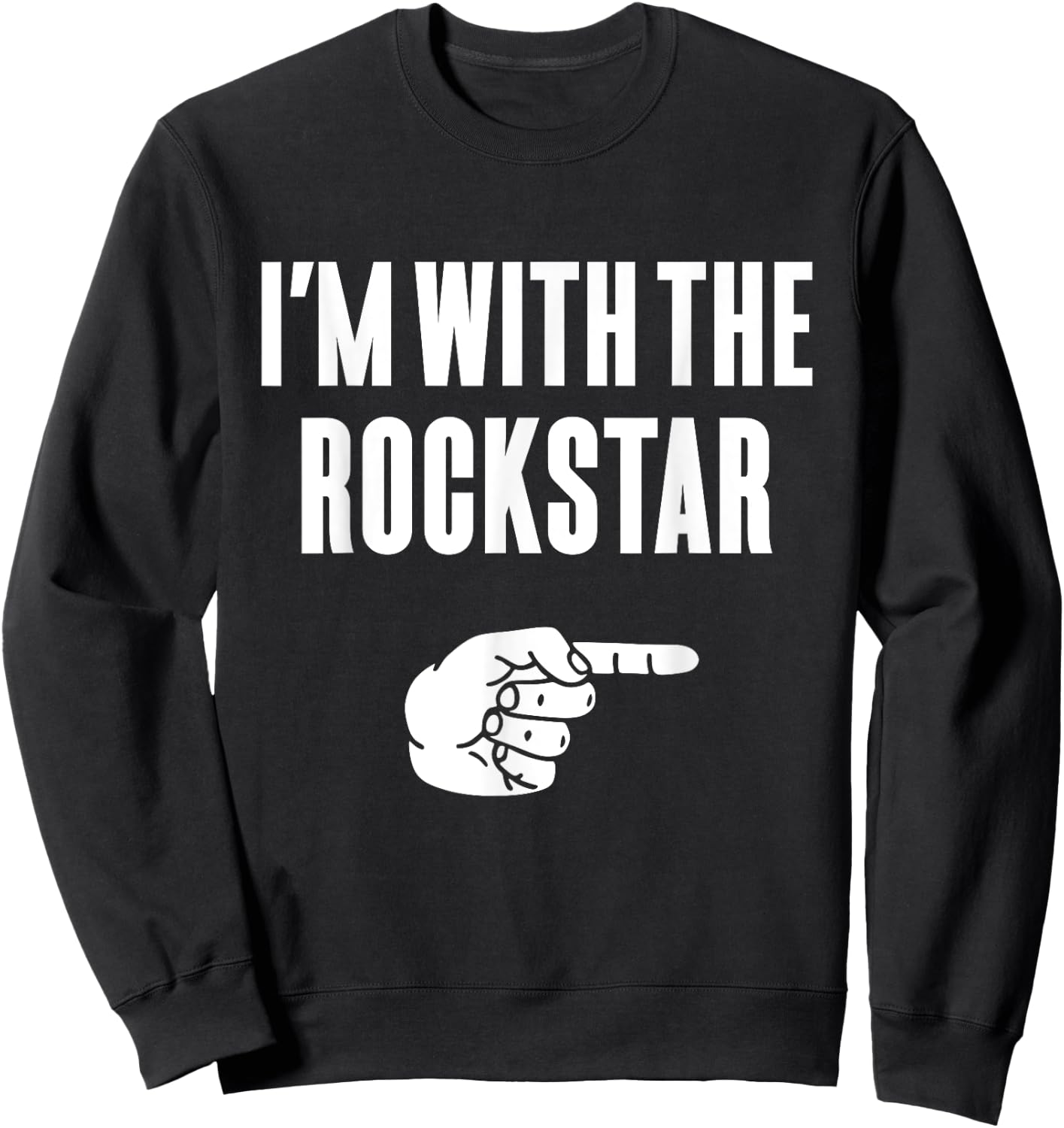 I'm With The Rockstar Funny Halloween Couple Costume Gift Sweatshirt - Sweatshirt | Black