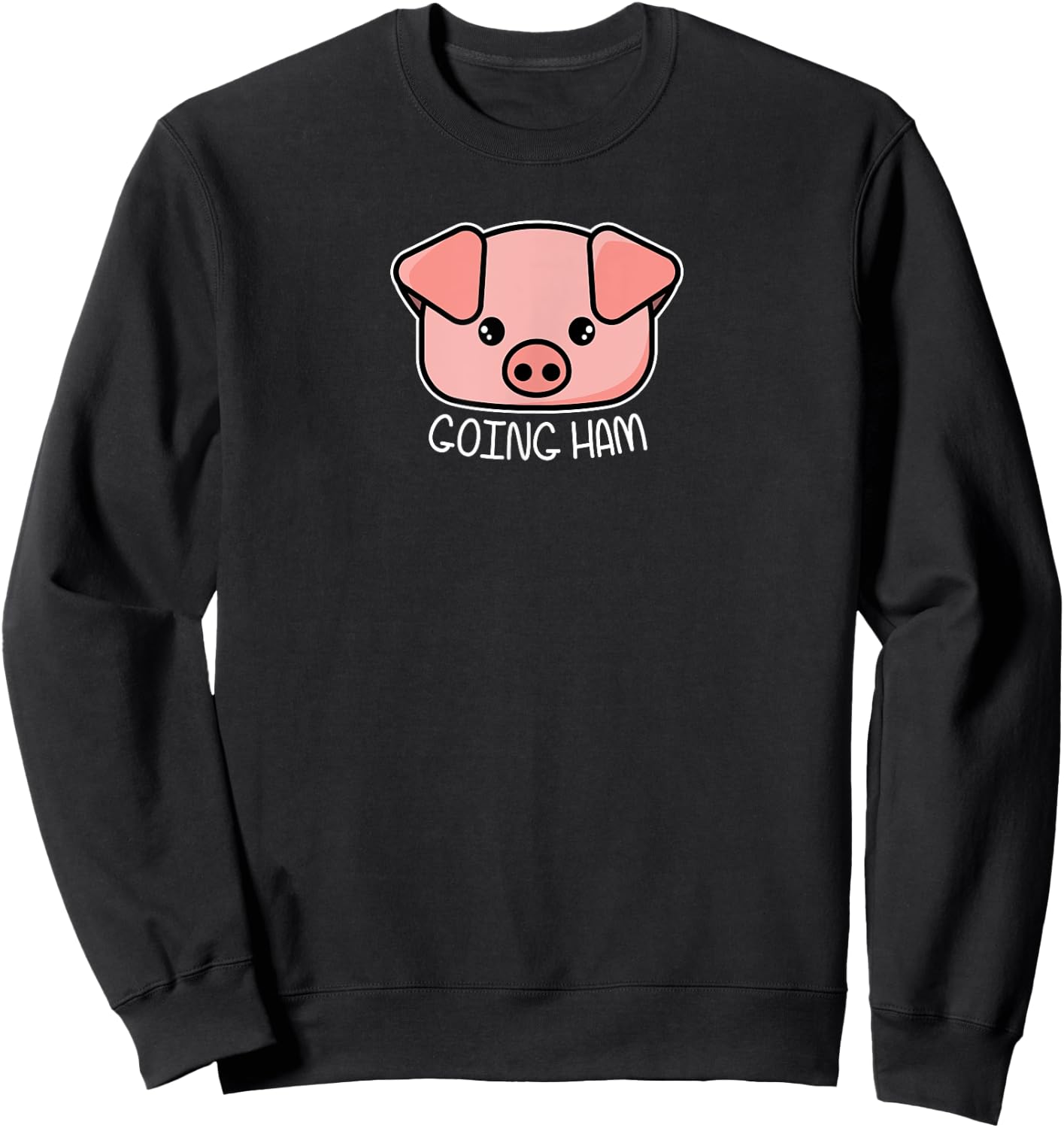Going Ham - Funny Gamer and BBQ Chef Pig Gift Sweatshirt - Sweatshirt | Black