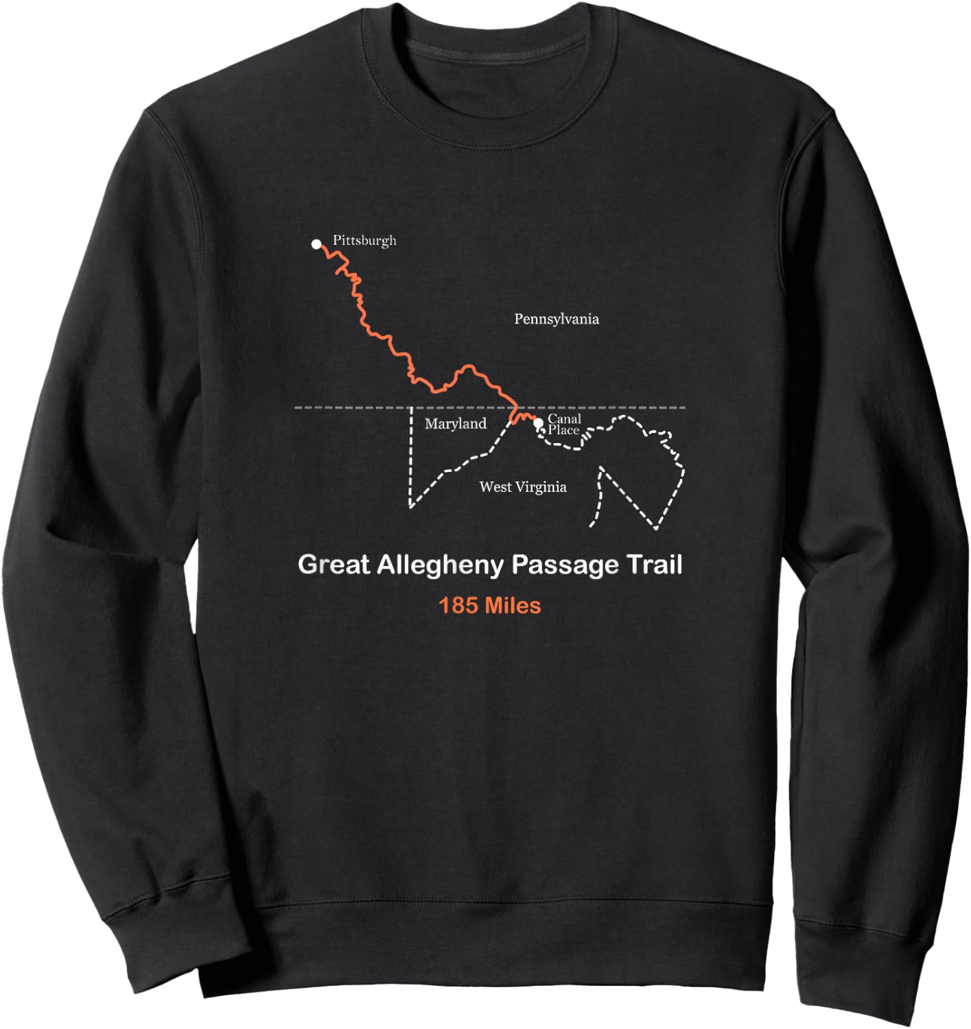 Route Map of the GAP Trail Sweatshirt - Sweatshirt | Black