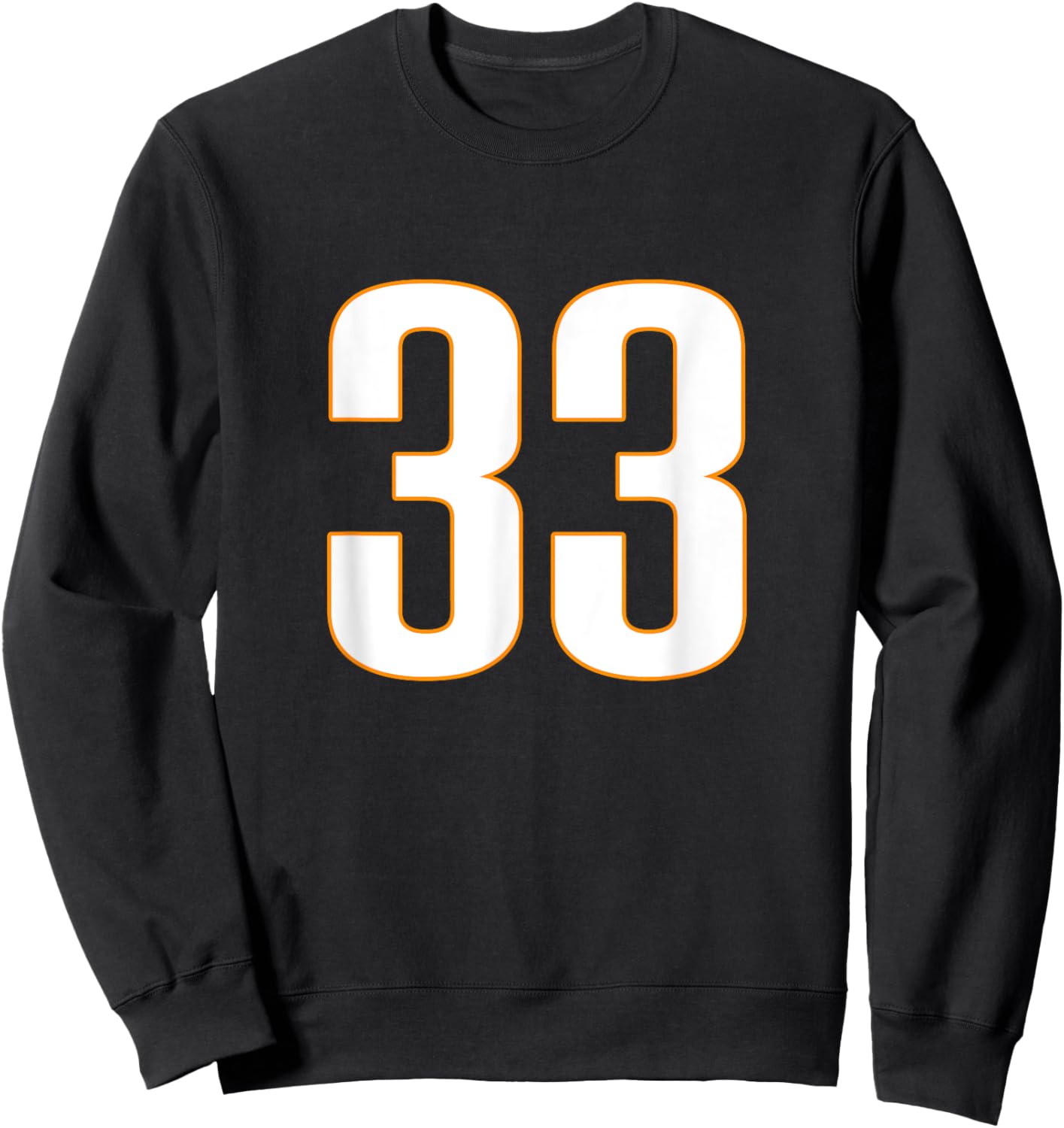 Sports Team Number 33 Sweatshirt - Sweatshirt | Black