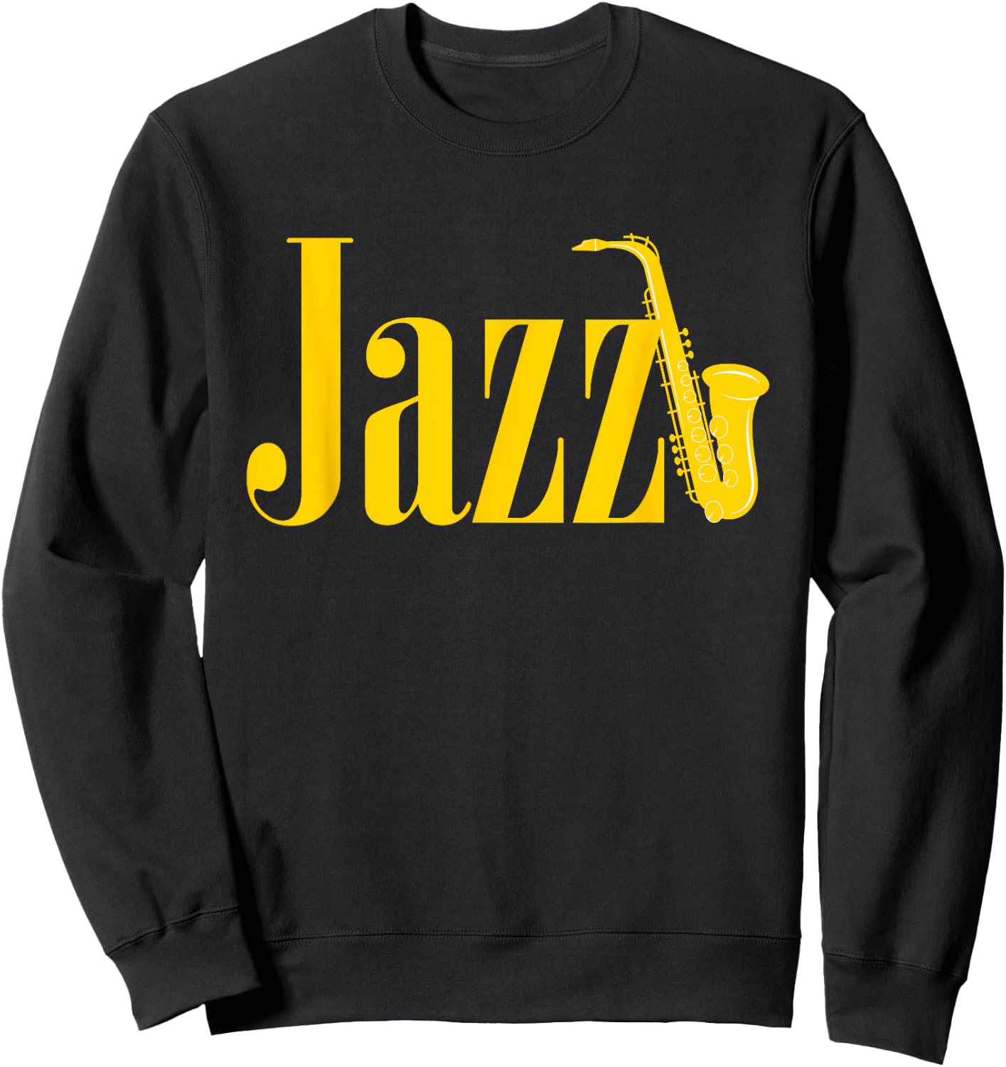 Cool Saxophone Women Jazz Musician Saxophone Player Sweatshirt - Sweatshirt | Black