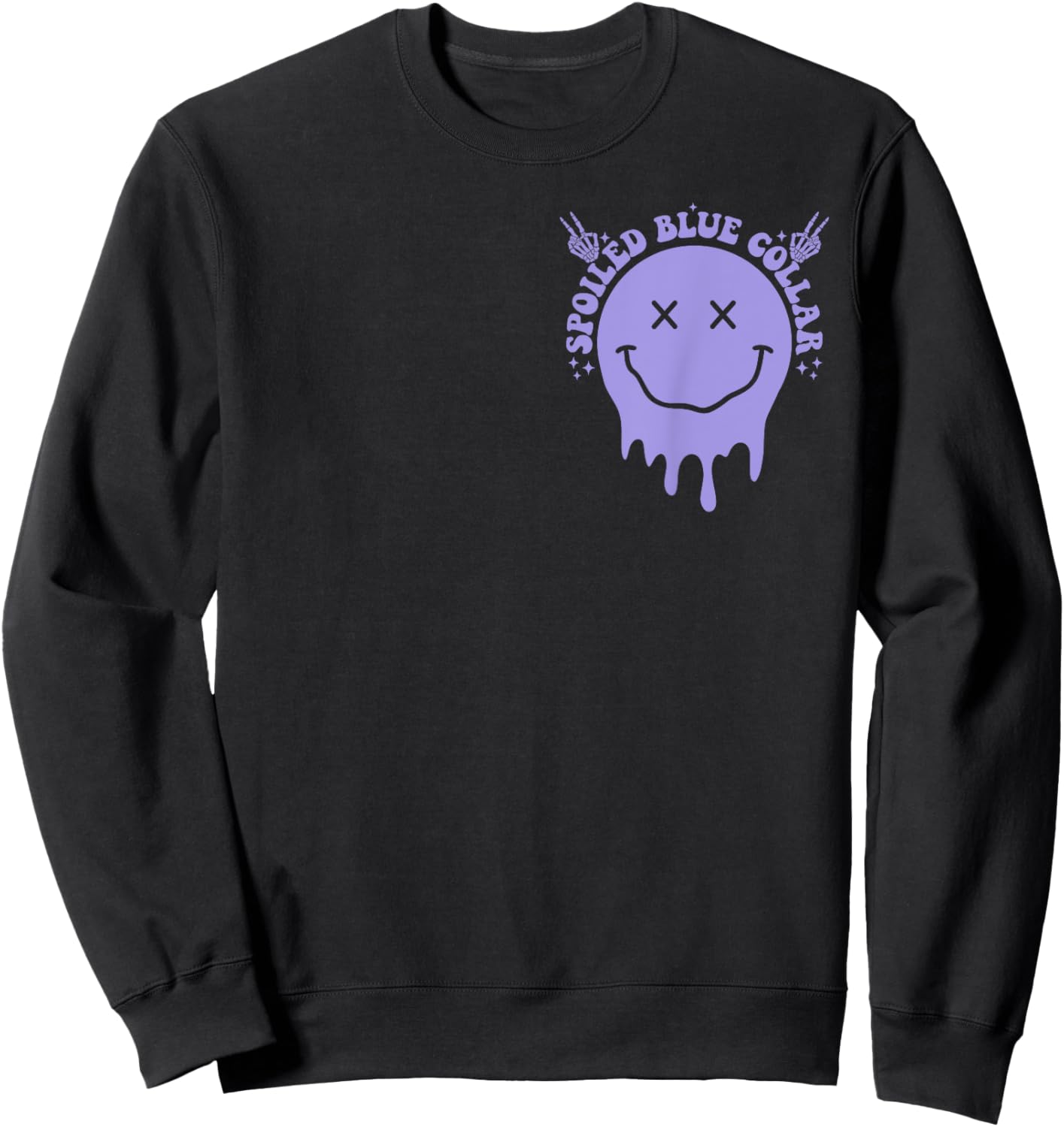 Spoiled By My Blue Collar Man (TWO SIDE) Sweatshirt - Sweatshirt | Black