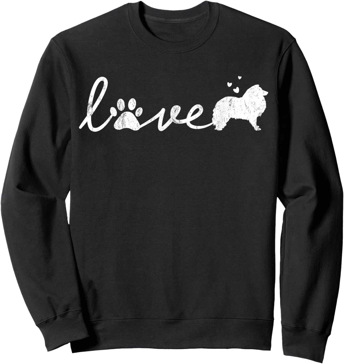 Shetland Sheepdog Mom Dad Dog Love Pet Paw Gift Sweatshirt - Sweatshirt | Black