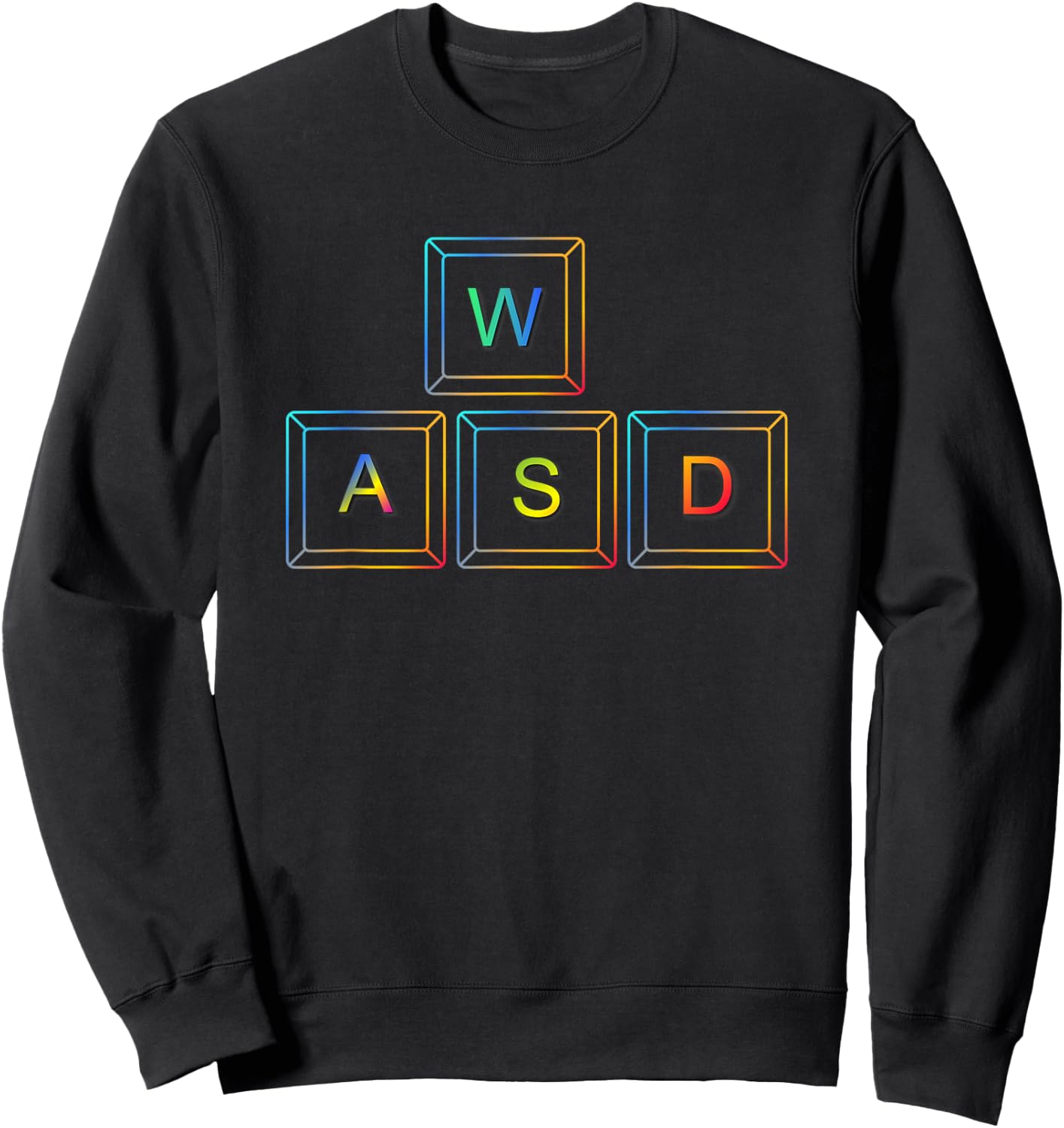WASD RGB PC Gaming Gift Shirt for Computer Gamers Sweatshirt - Sweatshirt | Black