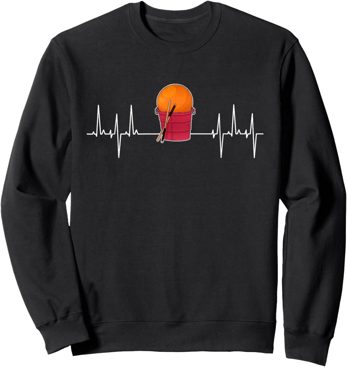 Cardio Drumming Heartbeat Fitness Class Gym Workout Exercise Sweatshirt - Sweatshirt | Black