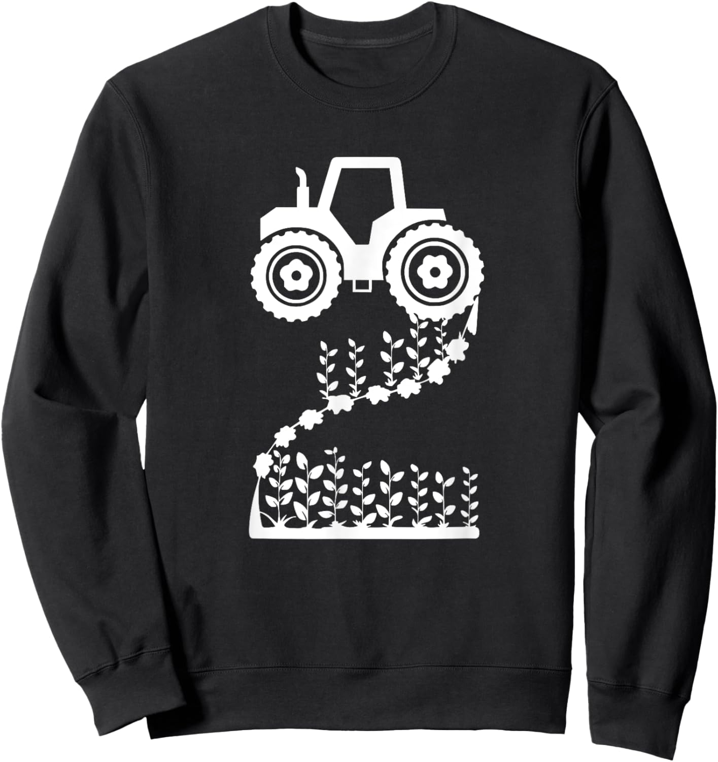 Number 2 Themed 2nd Birthday Tractor Design For Farmer Kids Sweatshirt - Sweatshirt | Black