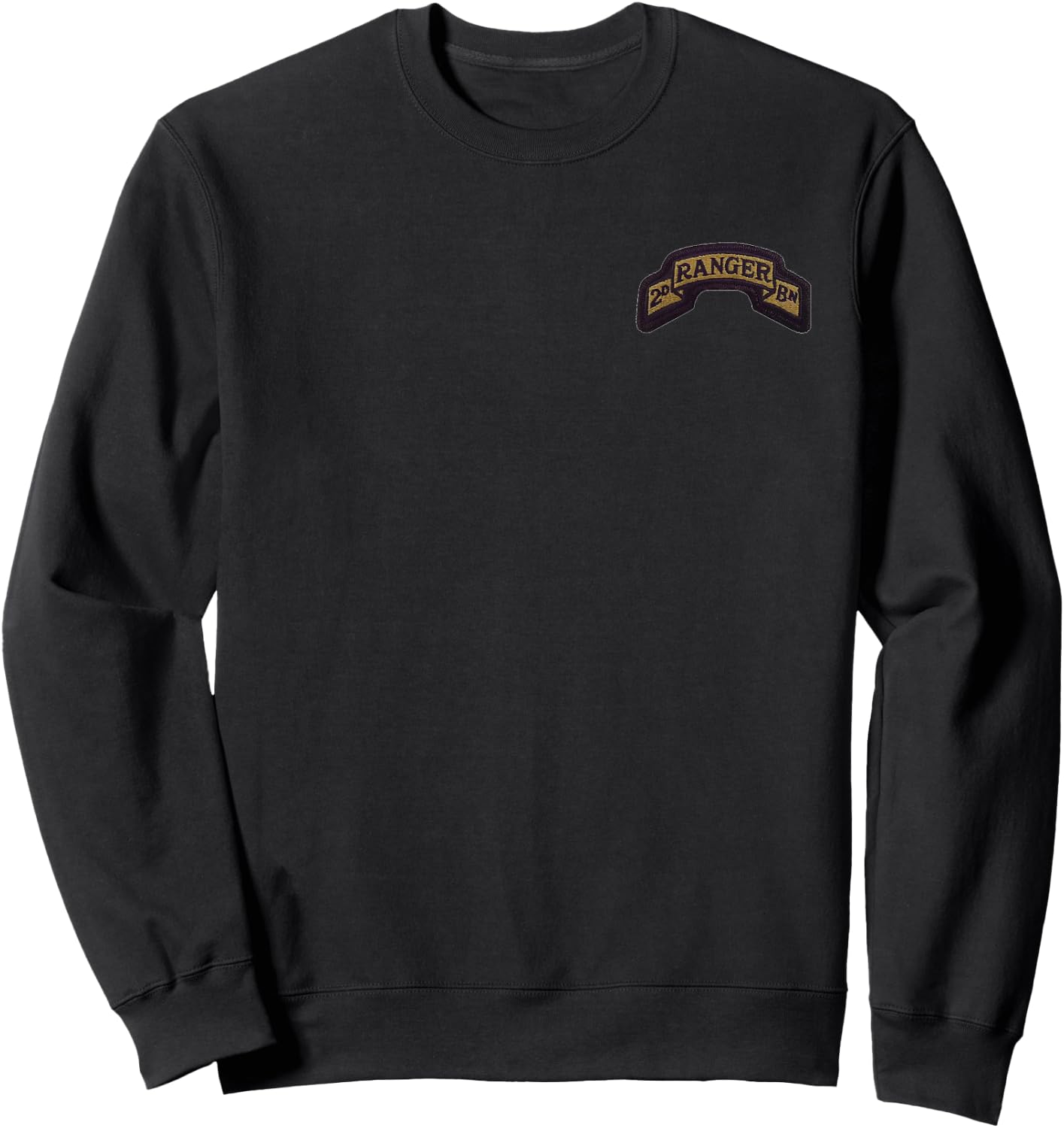 2nd Ranger Bat Scroll U.S. Army Green Sweatshirt - Sweatshirt | Black