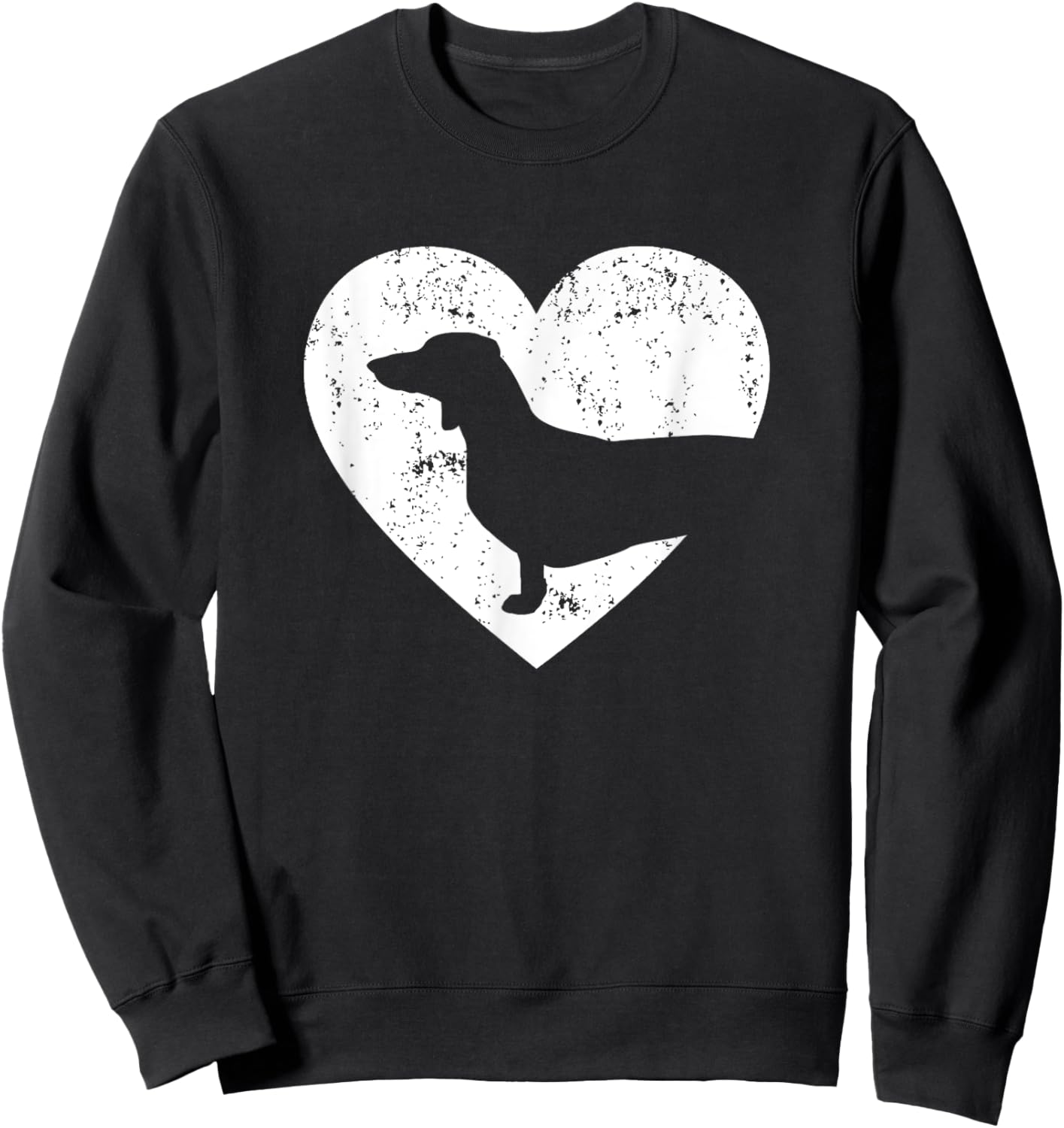 Cute Dachshund Heart Dachshund Dog Valentines Day Men Women Sweatshirt - Sweatshirt | Black