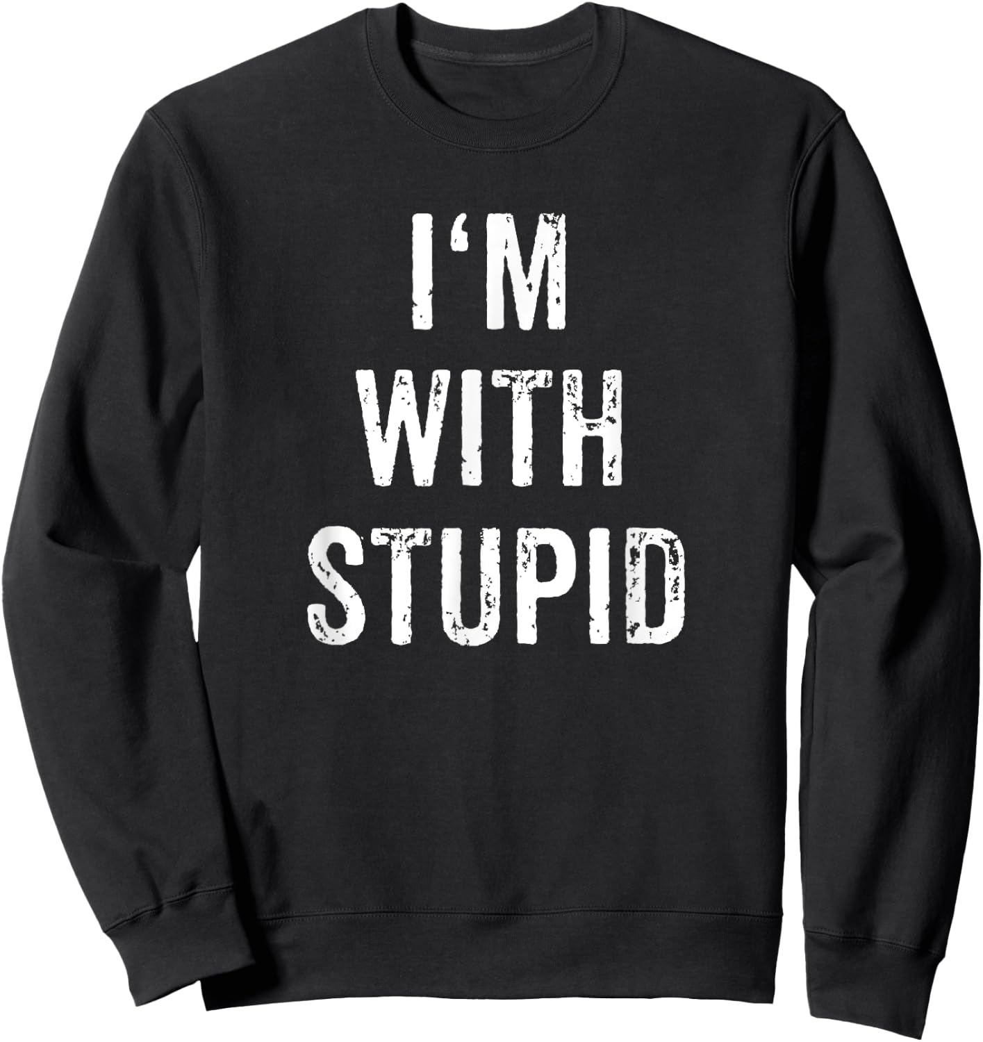 I'm With Stupid Couple Best Friend Part 1 Matching Set Sweatshirt - Sweatshirt | Black