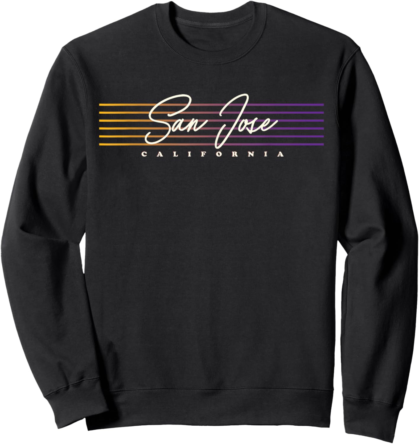 California Nostalgic Retro Style San Jose Sweatshirt - Sweatshirt | Black