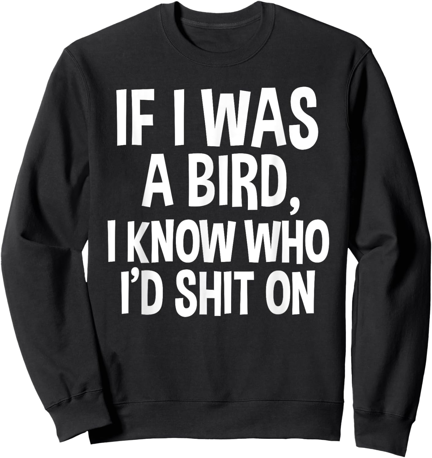 If I Was A Bird, I Know Who I'd Shit On Funny Gift Shirt Sweatshirt - Sweatshirt | Black