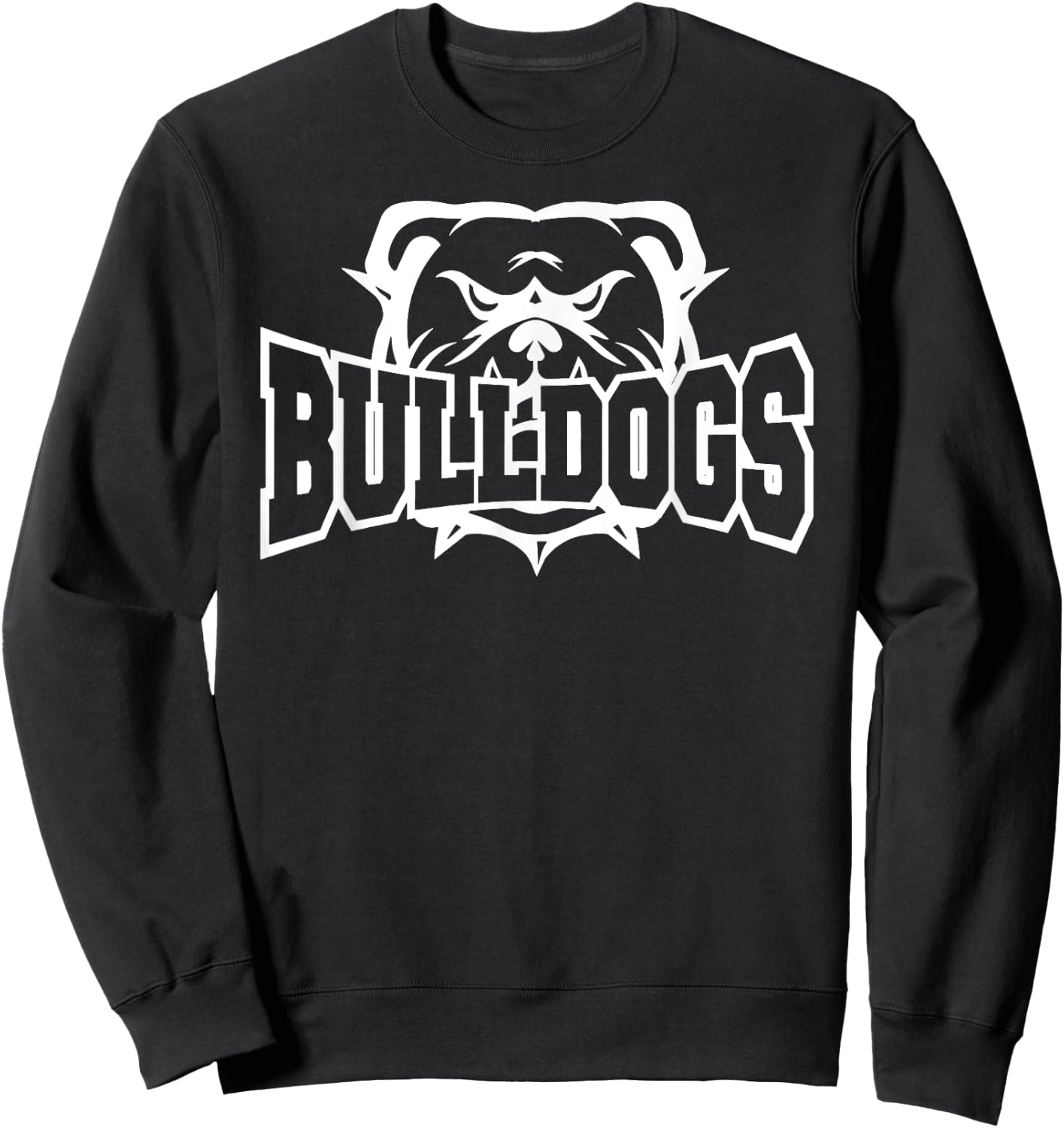 Bulldogs School Sports Fan Team Spirit Sweatshirt - Sweatshirt | Black