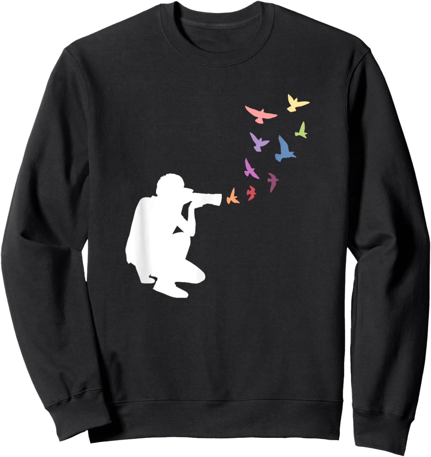 Photography nature birds on camera Sweatshirt - Sweatshirt | Black
