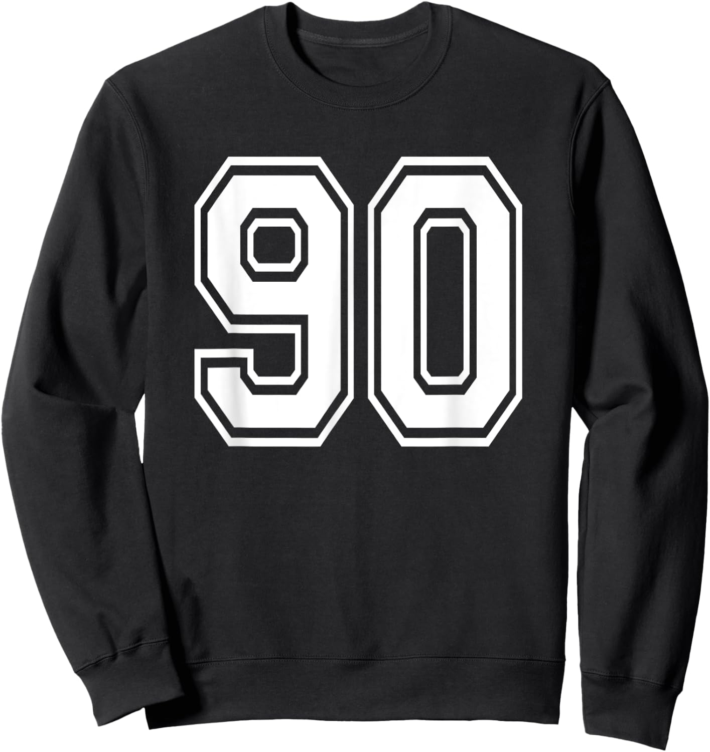 Number 90 Numbered Uniform Sports Jersey Team 90th Birthday Sweatshirt - Sweatshirt | Black