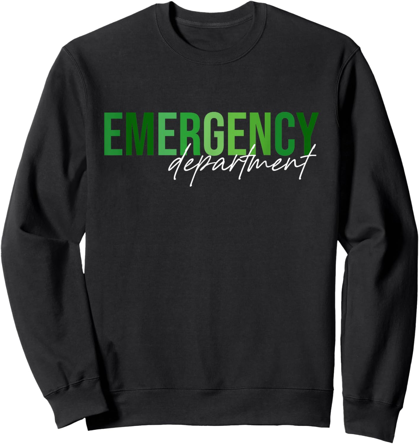 Emergency Department St Patricks Day Emergency Room Nurse Sweatshirt - Sweatshirt | Black