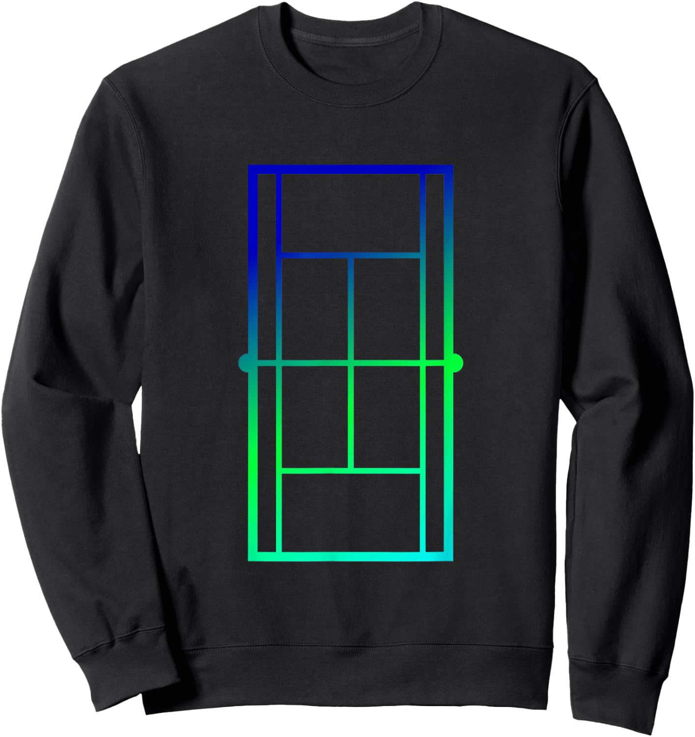 Tennis Court, Tennis Lines Court, Tennis Sweatshirt - Sweatshirt | Black