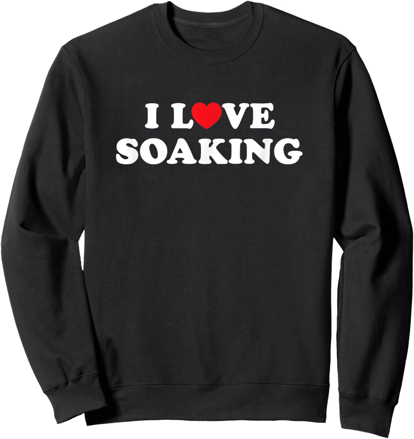 I Love Heart Soaking Sweatshirt - Sweatshirt | Black